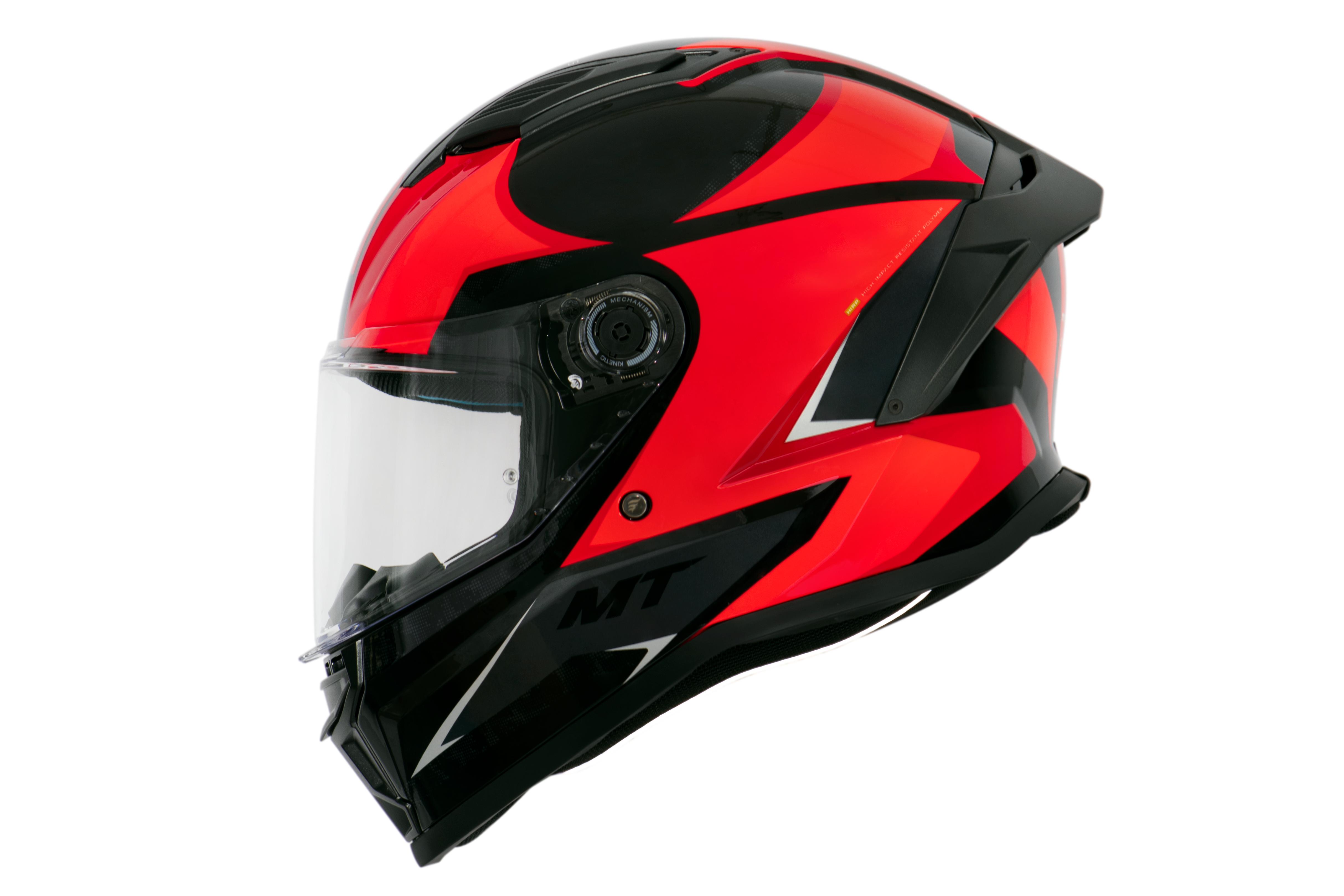 Capacete Mt Helmets Stinger 2 Zap B5 Vermelho Brilho