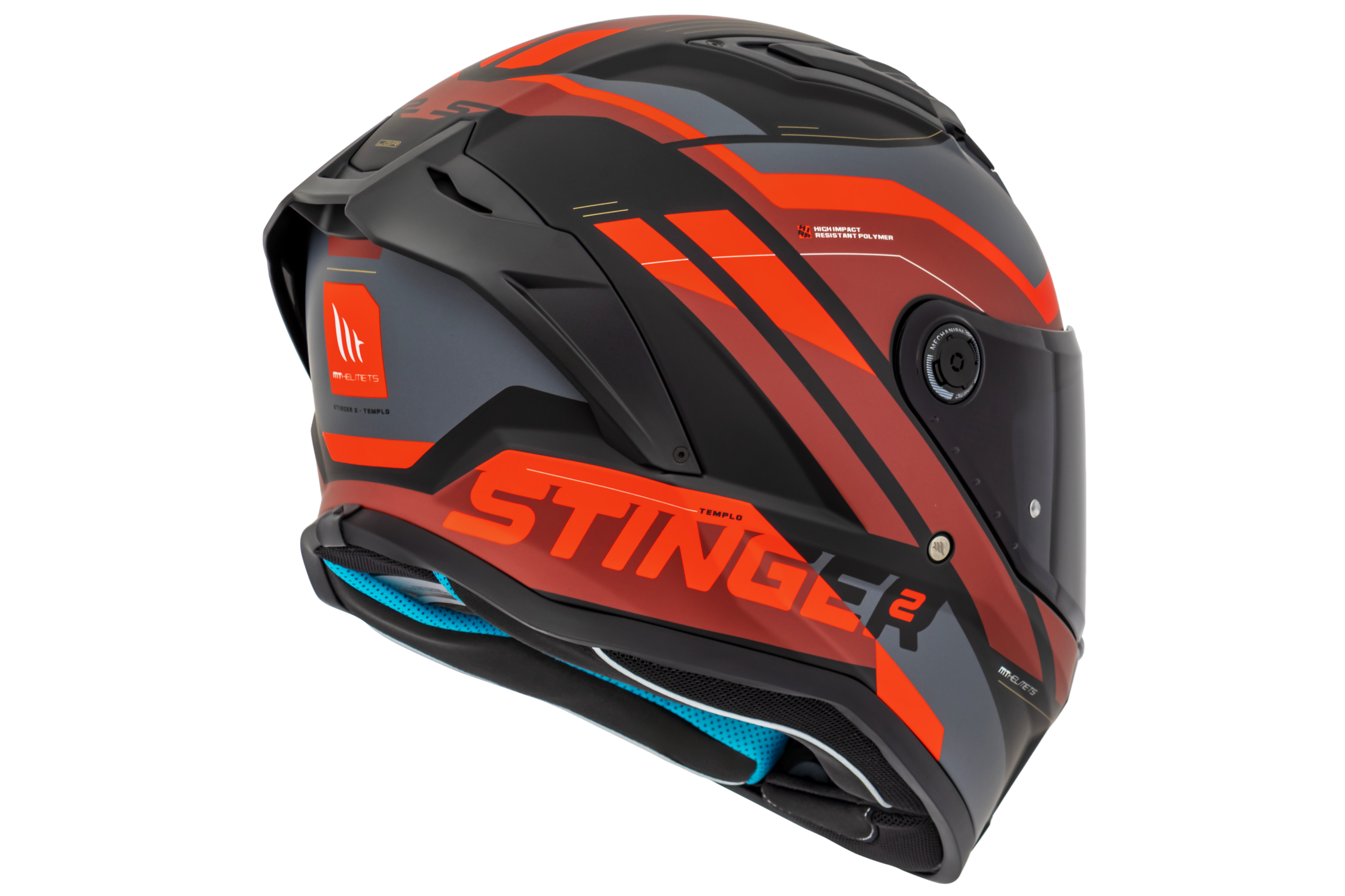 Capacete Mt Helmets Stinger 2 Templo B5 Vermelho Matte