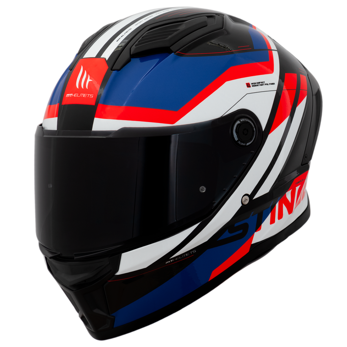 Capacete Mt Helmets Stinger 2 Templo B7 Azul Brilho