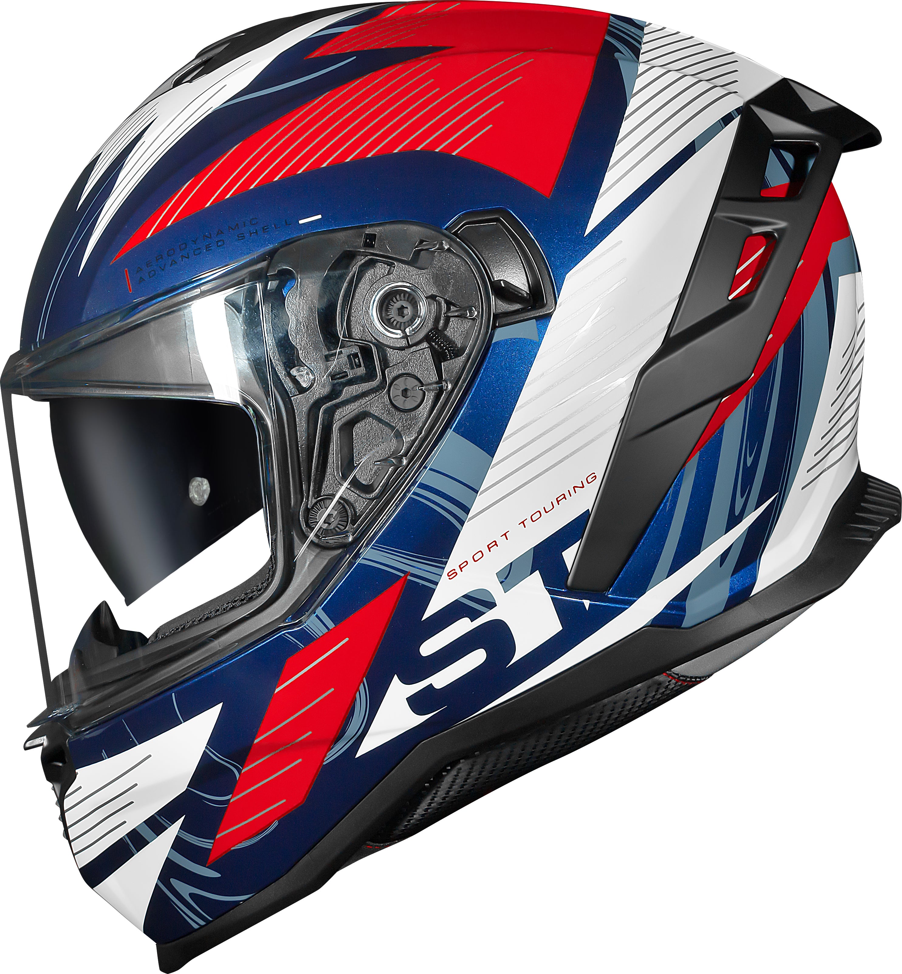 Capacete Norisk Strada II St Branco Azul Vermelho