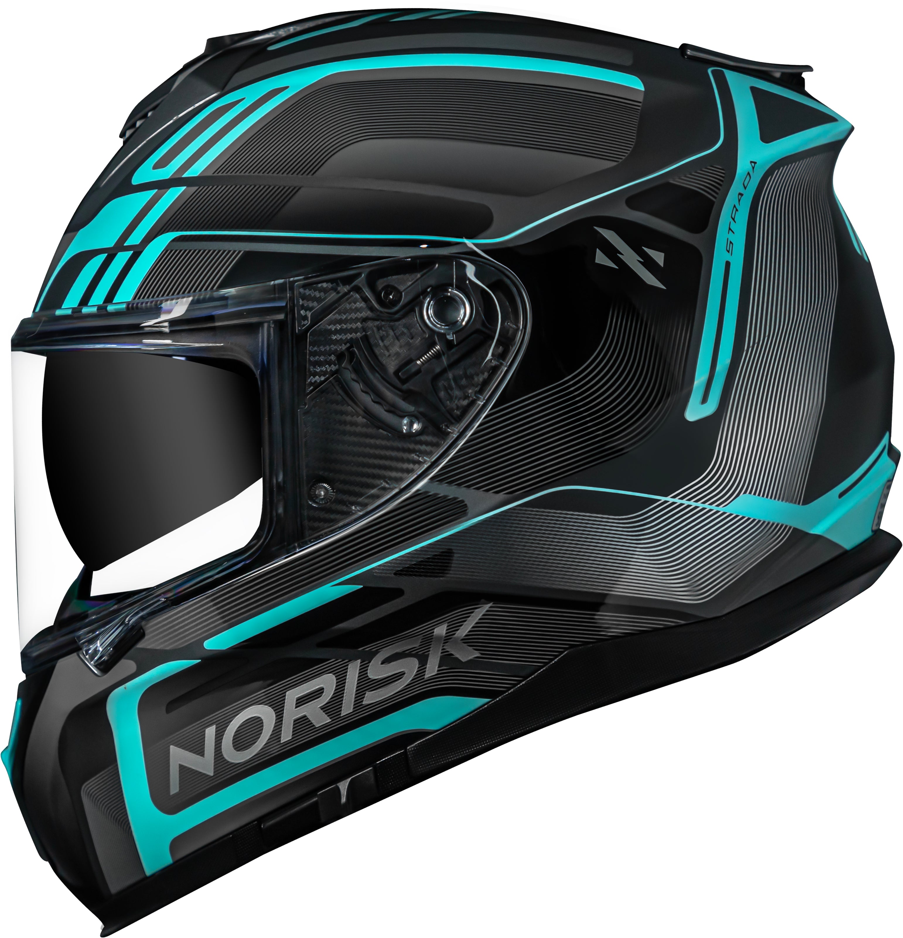 Capacete Norisk Strada Flux Prata Azul