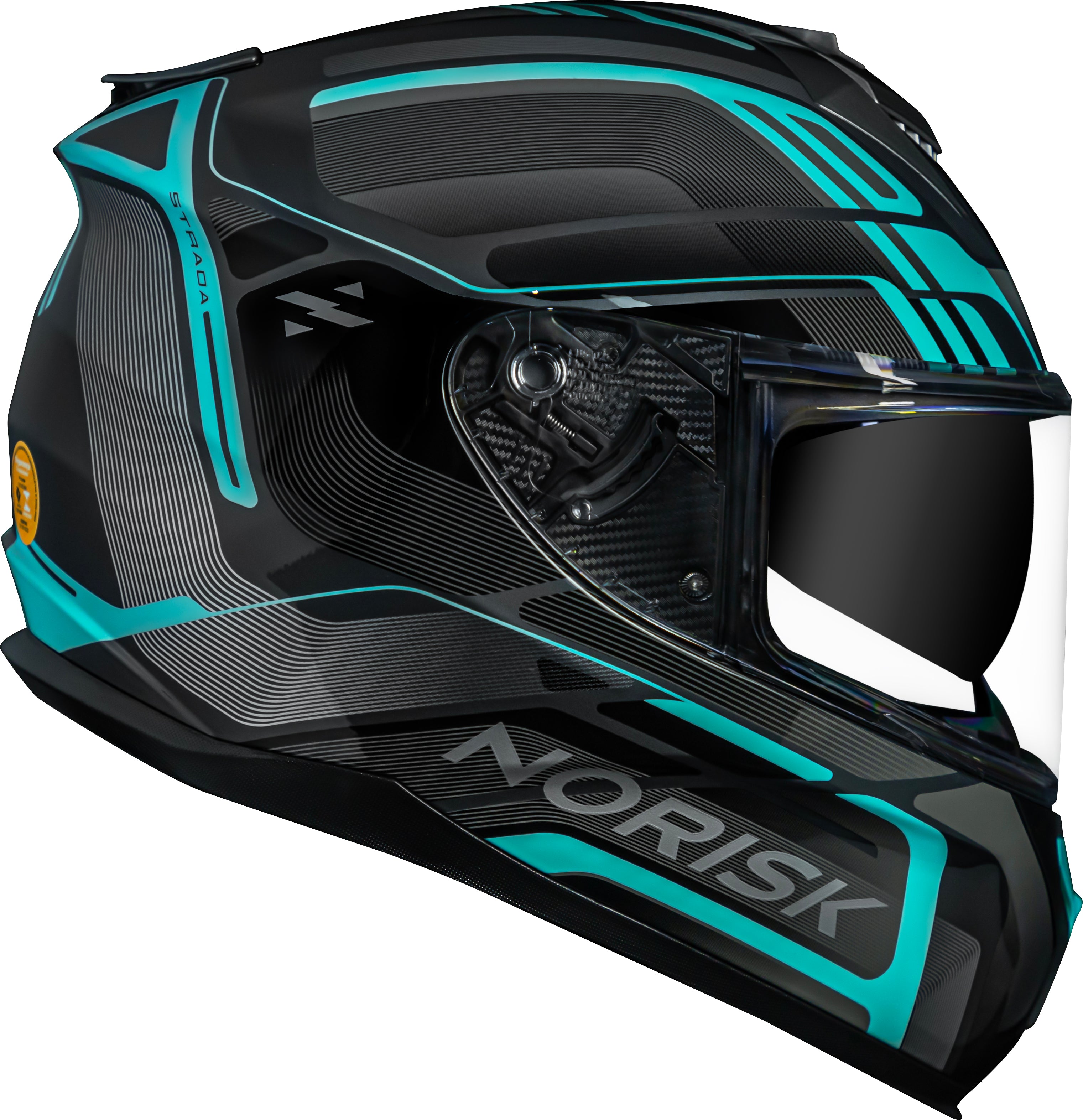 Capacete Norisk Strada Flux Prata Azul