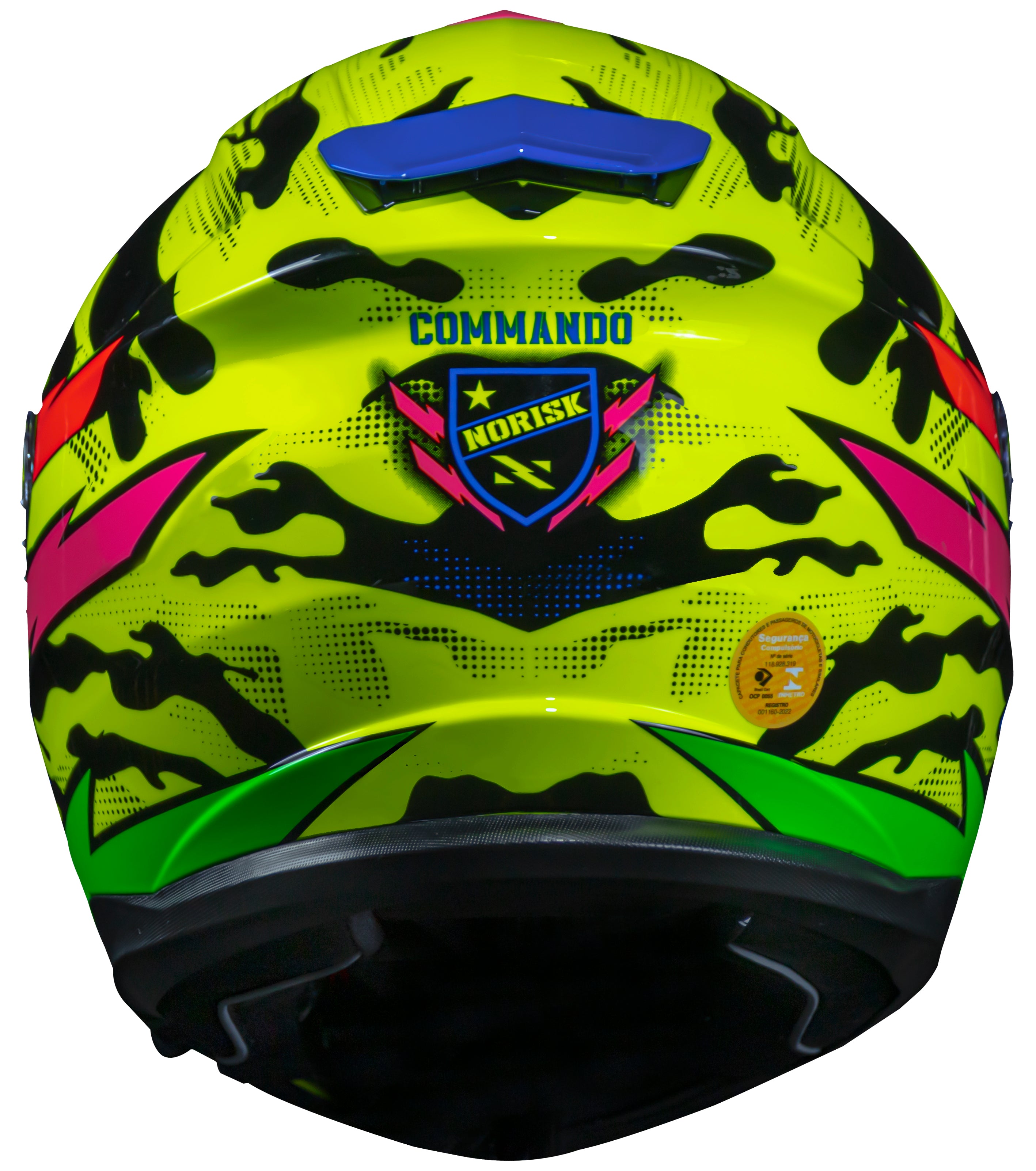 Capacete Norisk Strada Commando Amarelo Azul