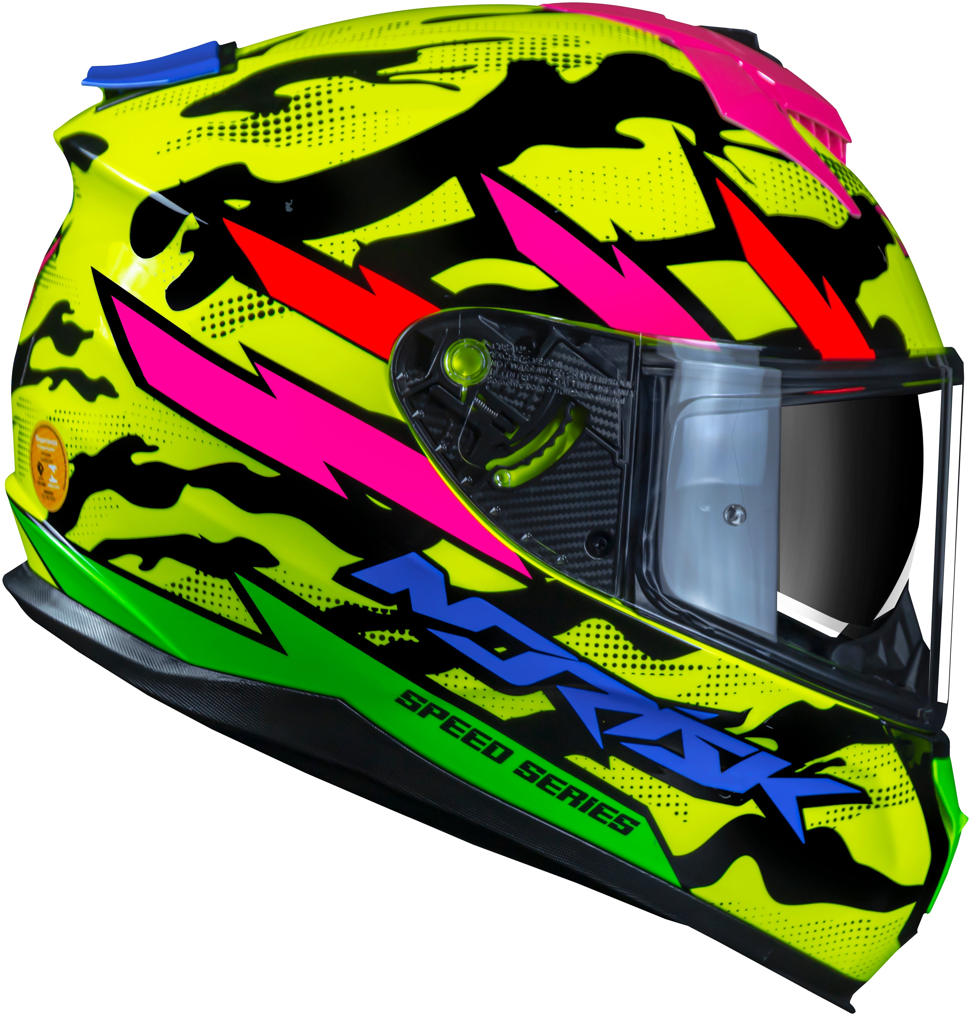 Capacete Norisk Strada Commando Amarelo Azul