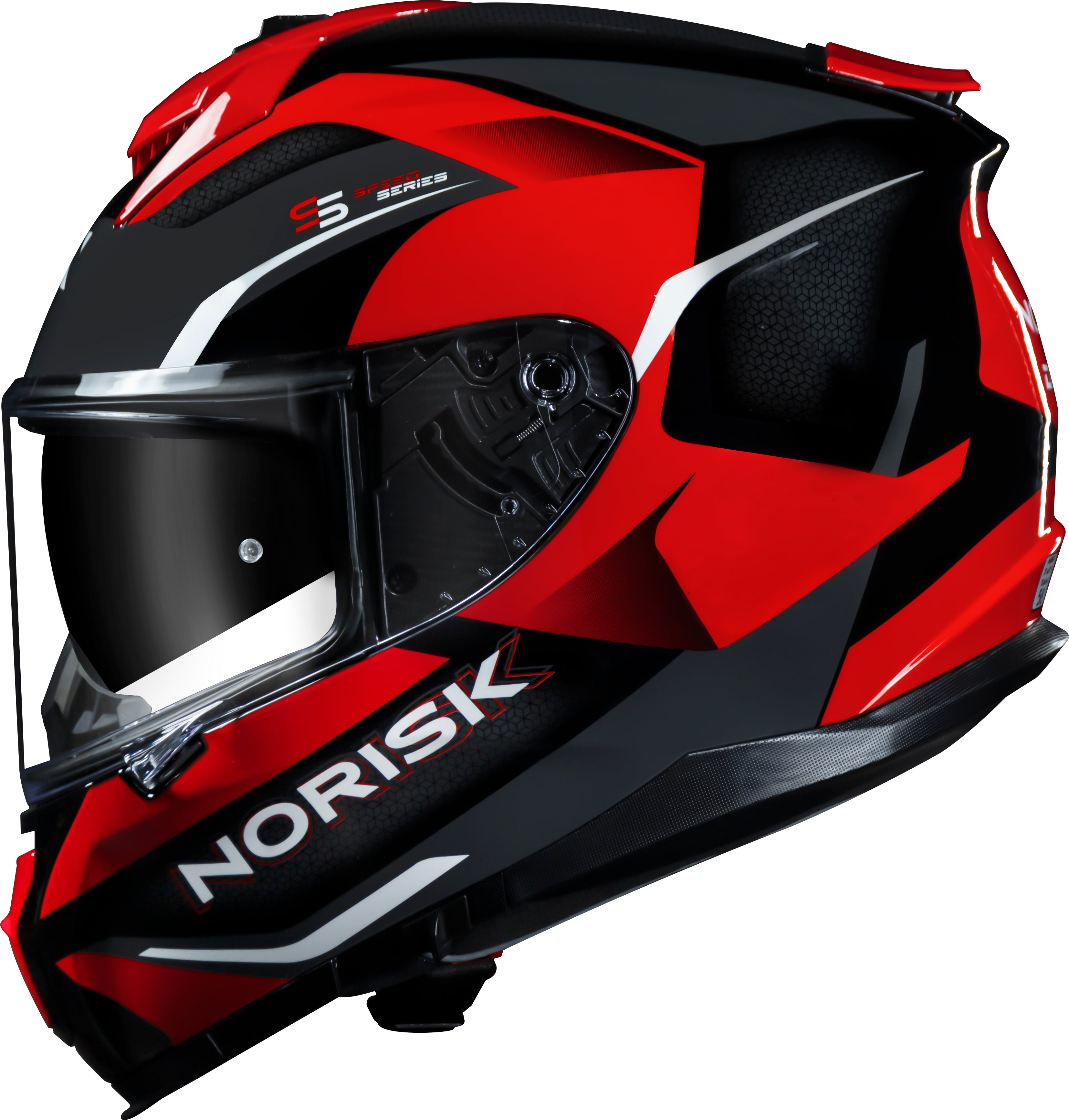 Capacete Norisk Strada Drive Preto Vermelho