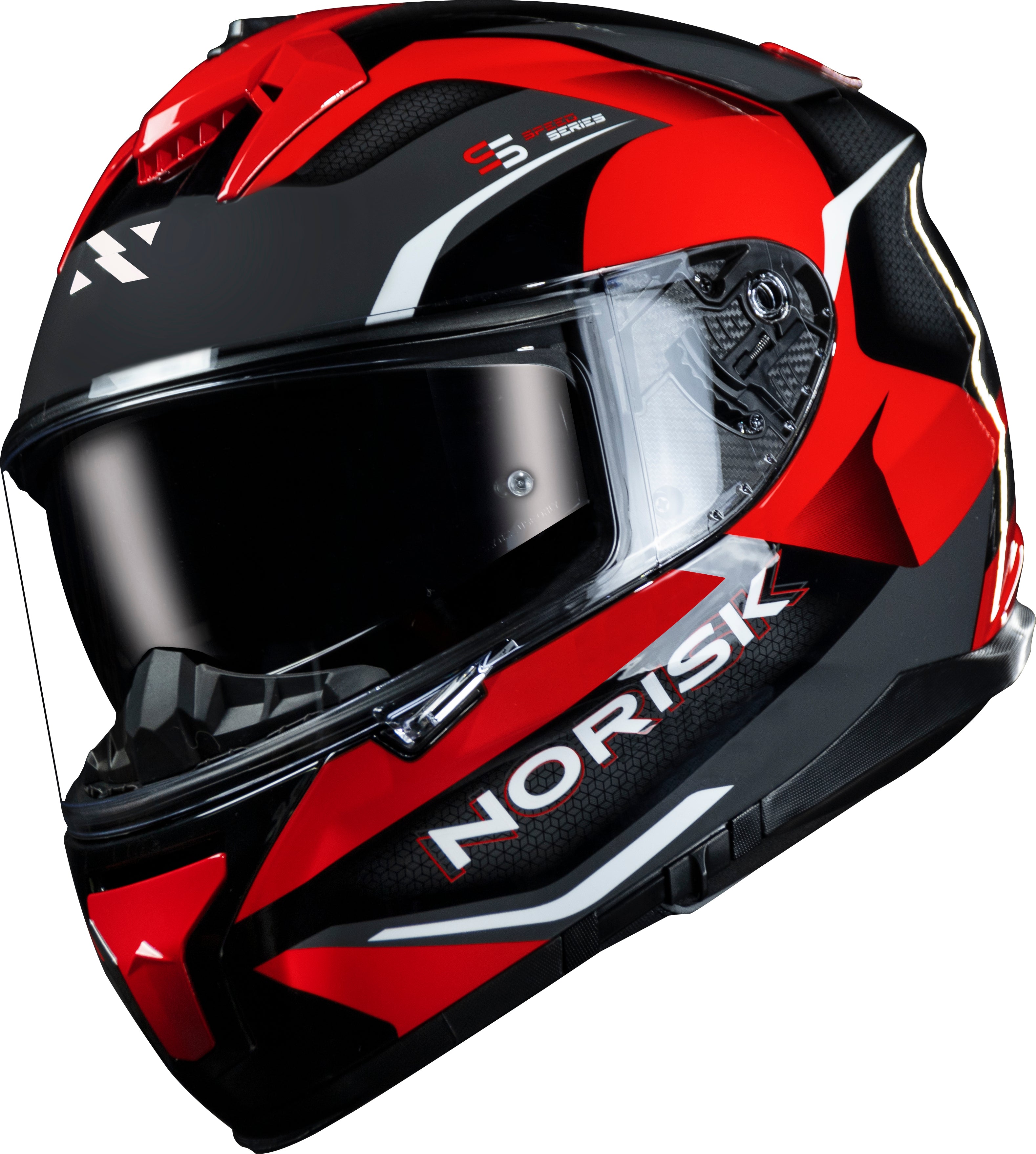 Capacete Norisk Strada Drive Preto Vermelho