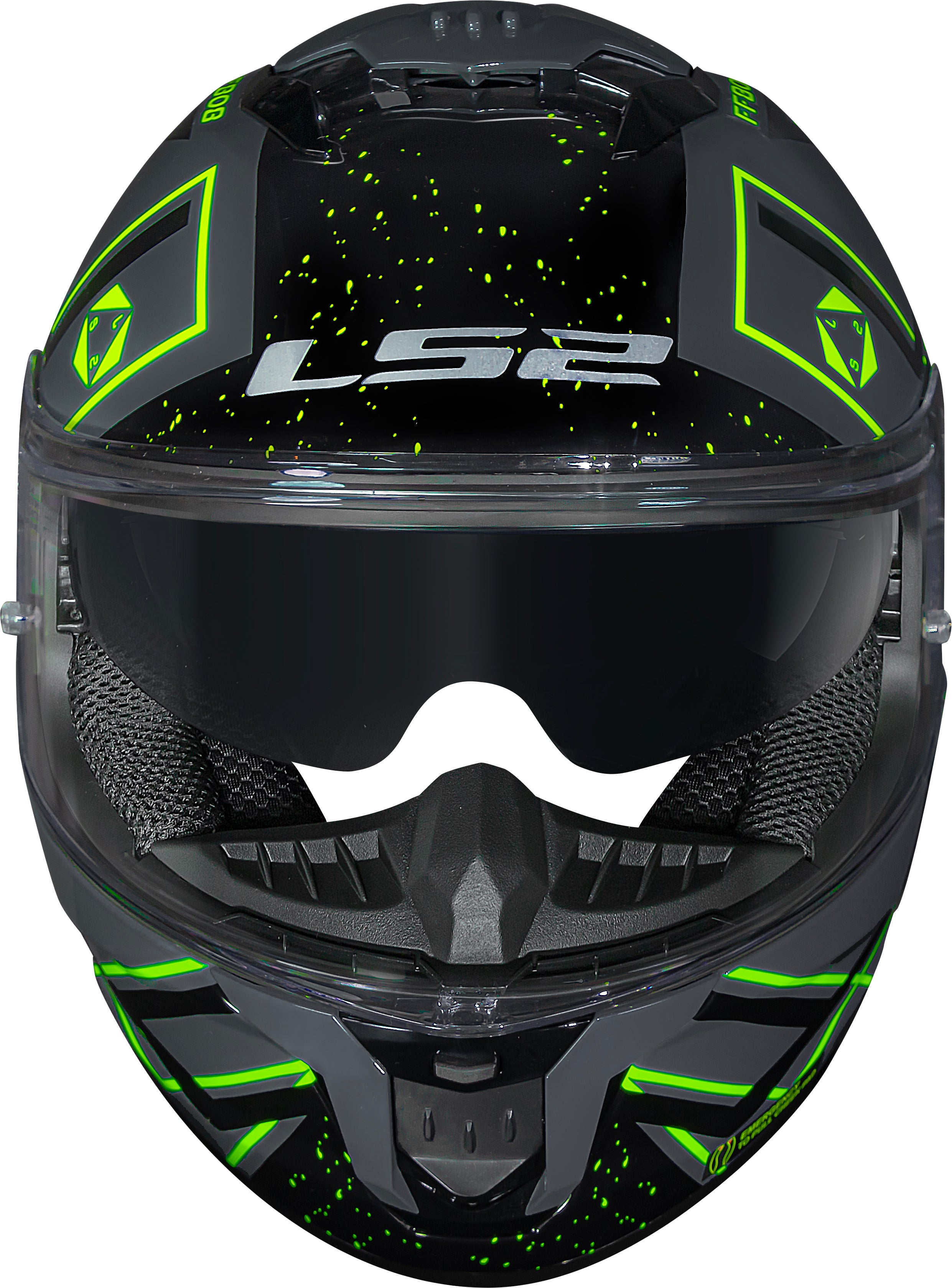 Capacete Ls2 Stream II ff808 Maze Brilho Cinza Preto