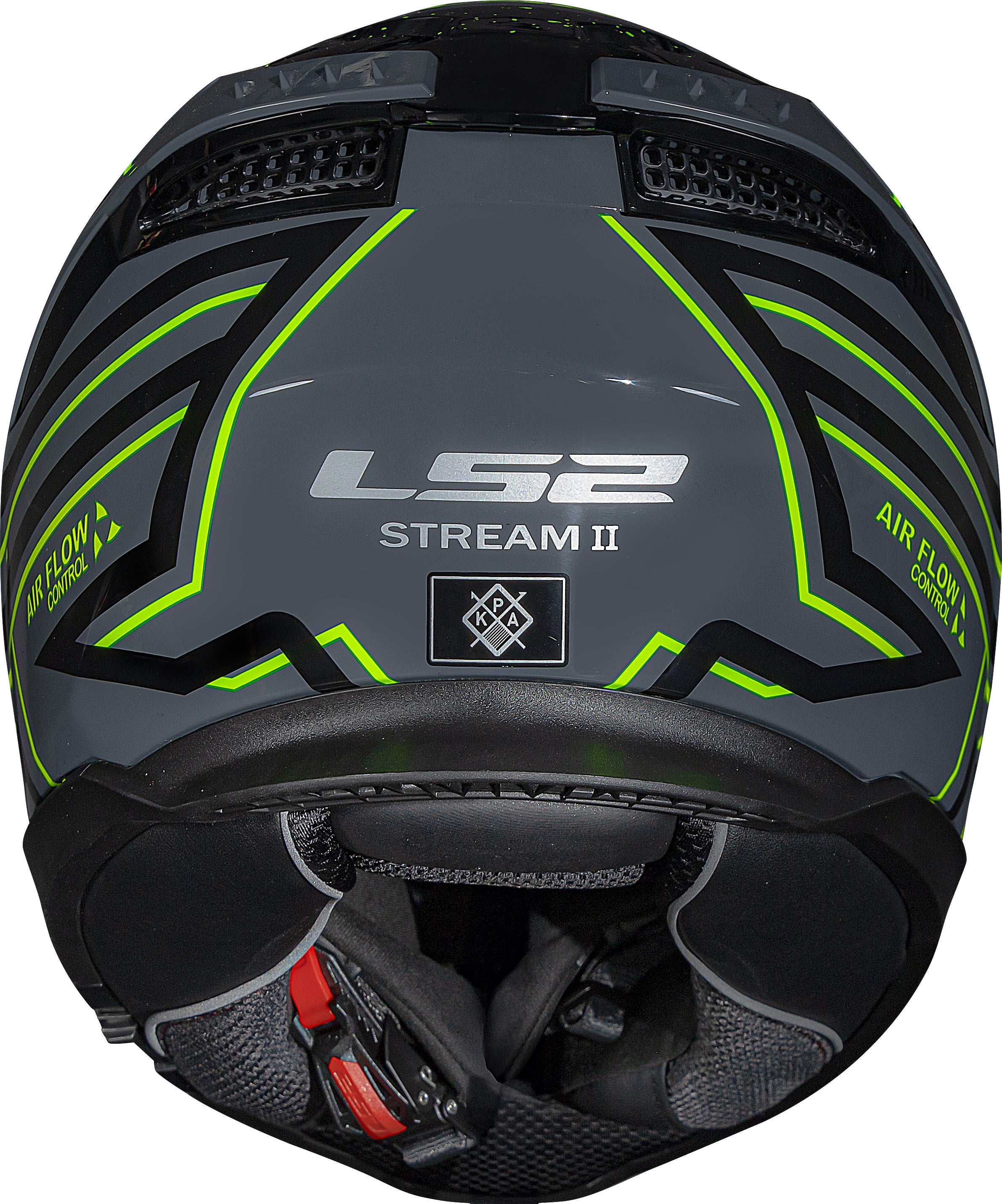 Capacete Ls2 Stream II ff808 Maze Brilho Cinza Preto