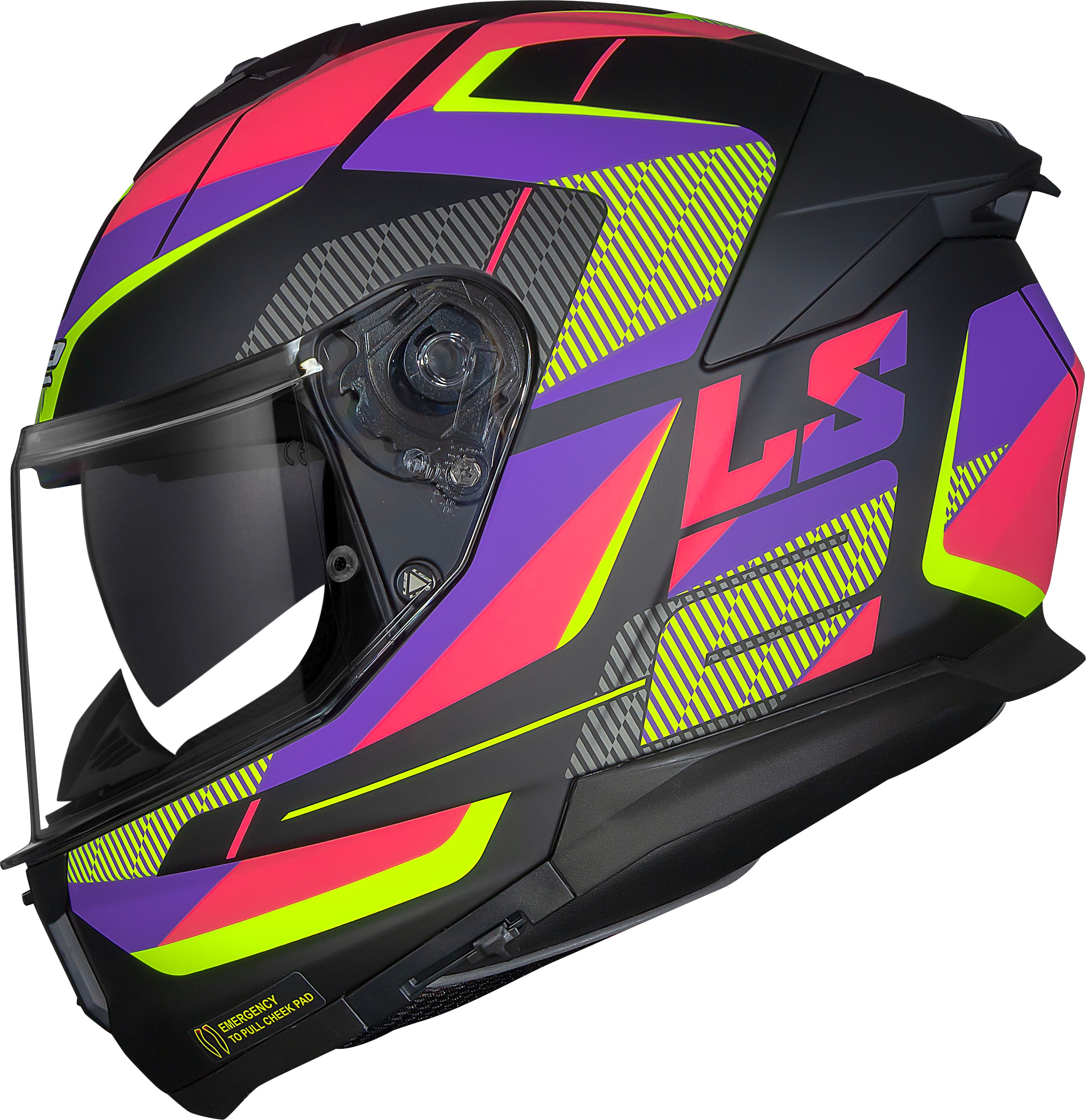 Capacete Ls2 Stream II ff808 Preto Rosa