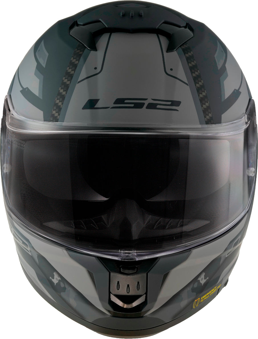 Capacete Ls2 Stream II ff808 Shadow Matt TIt Cinza