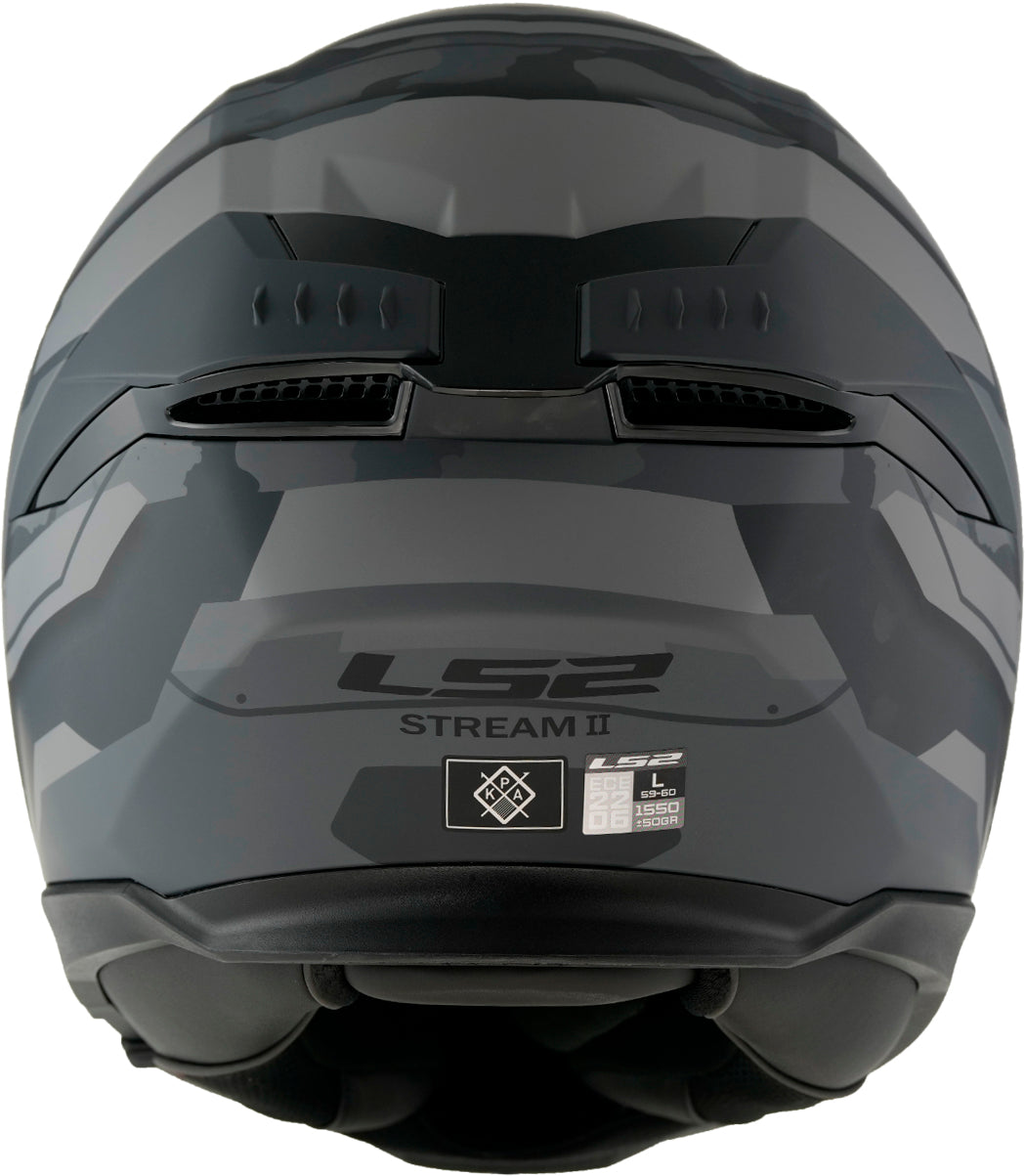 Capacete Ls2 Stream II ff808 Shadow Matt TIt Cinza