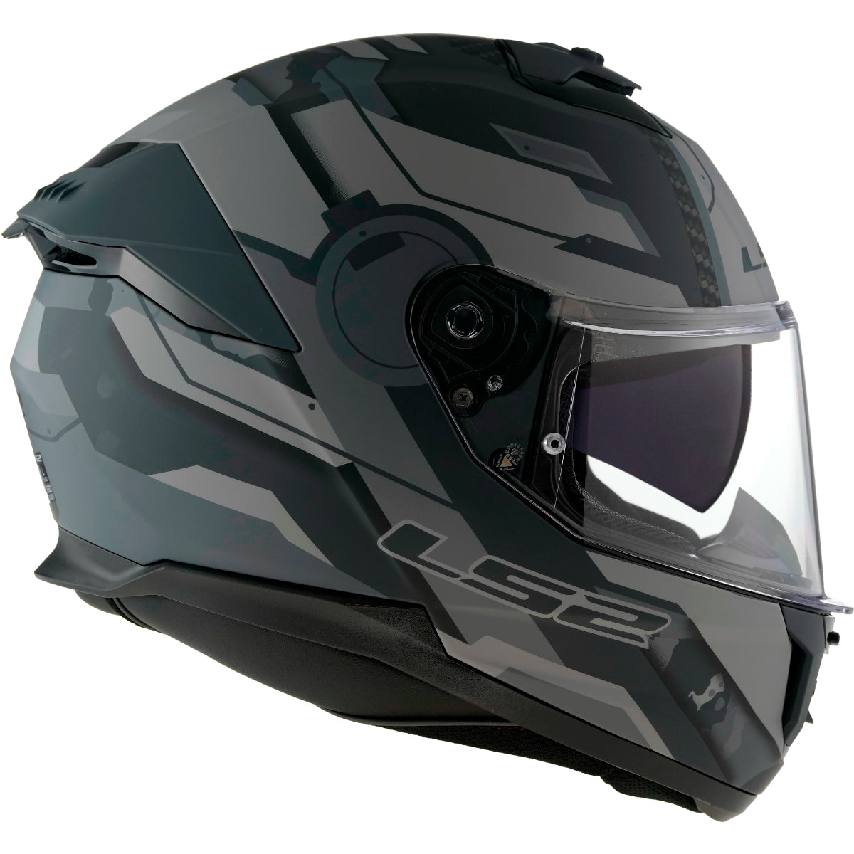 Capacete Ls2 Stream II ff808 Shadow Matt TIt Cinza