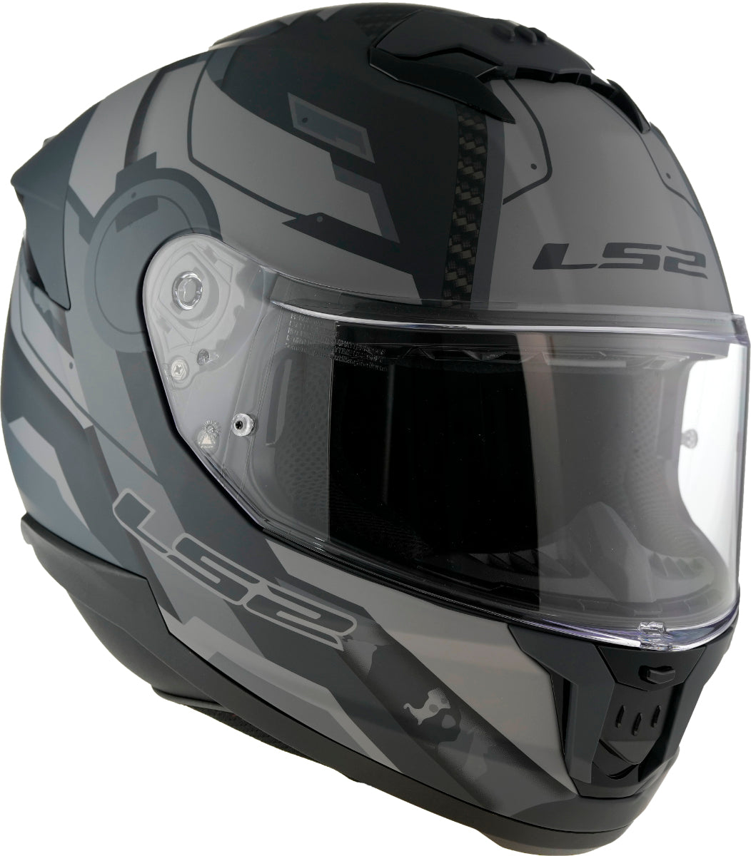 Capacete Ls2 Stream II ff808 Shadow Matt TIt Cinza