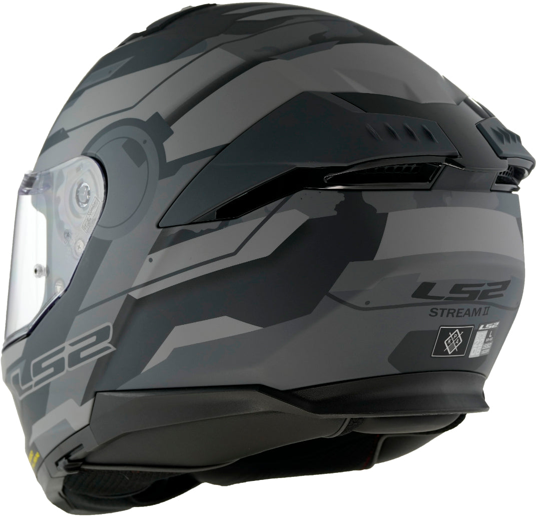 Capacete Ls2 Stream II ff808 Shadow Matt TIt Cinza