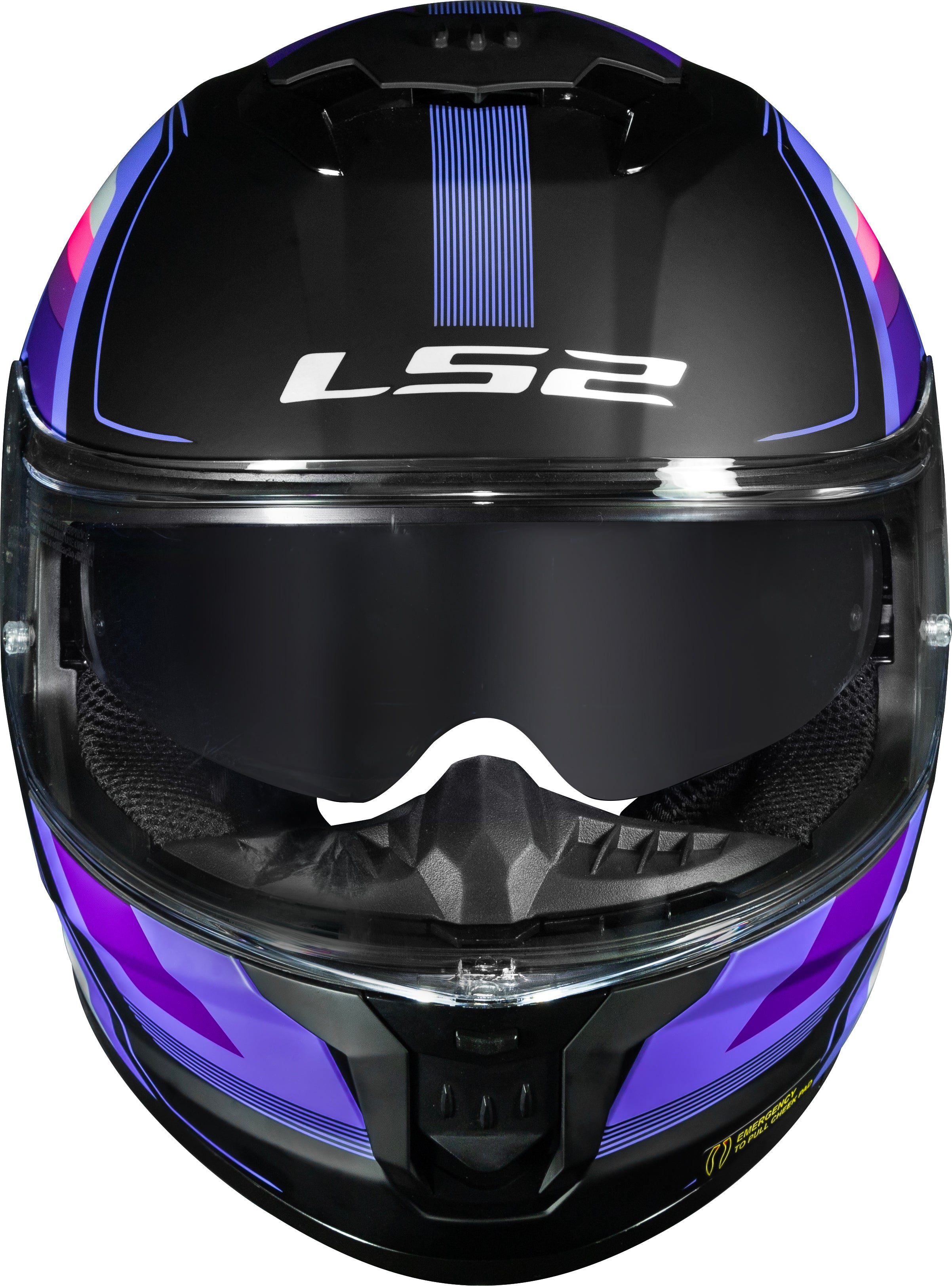 Capacete Ls2 Stream II ff808 Vintage Preto Roxo