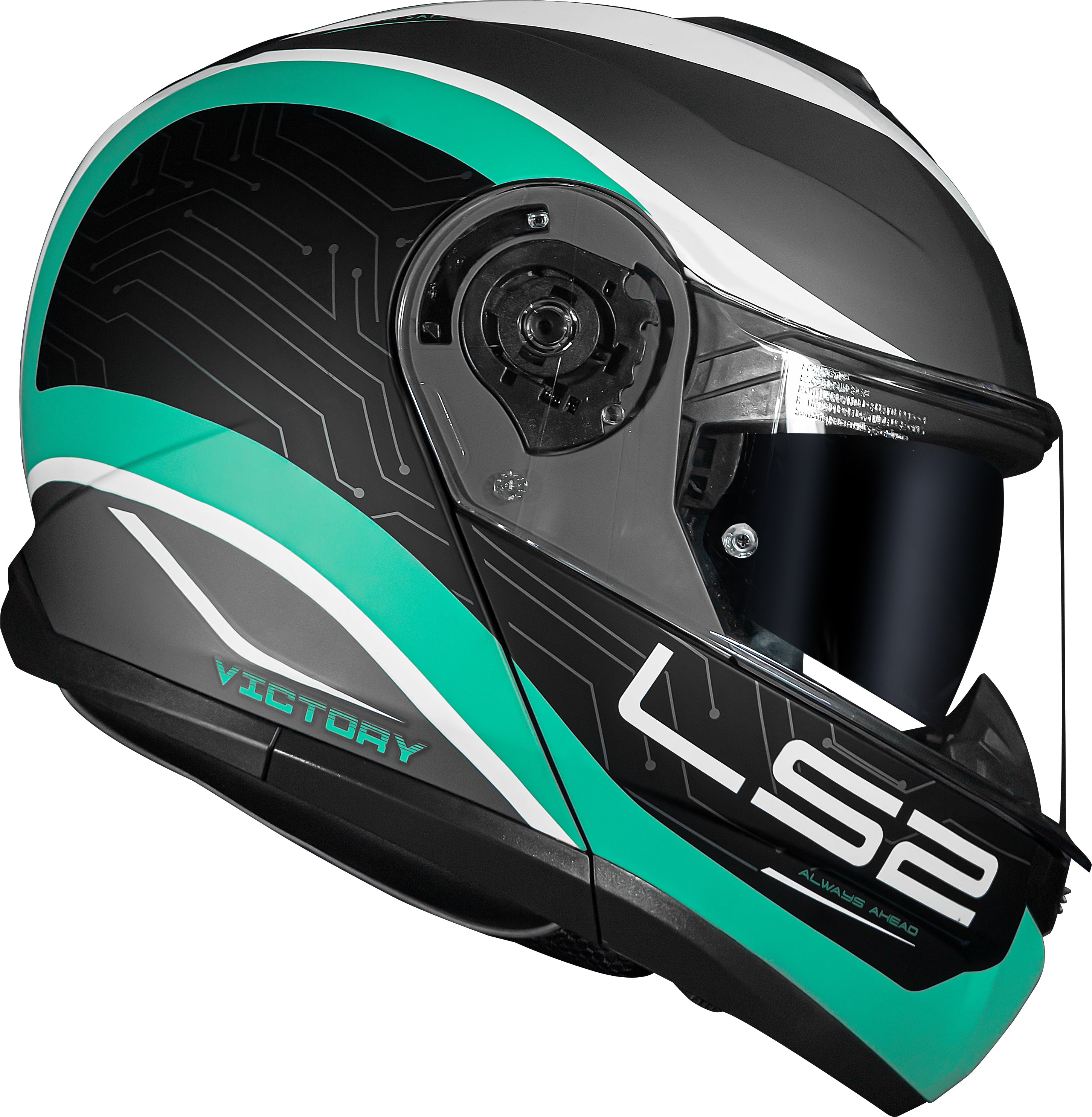 Capacete Ls2 Strobe II ff908 Victory Matt Preto Verde