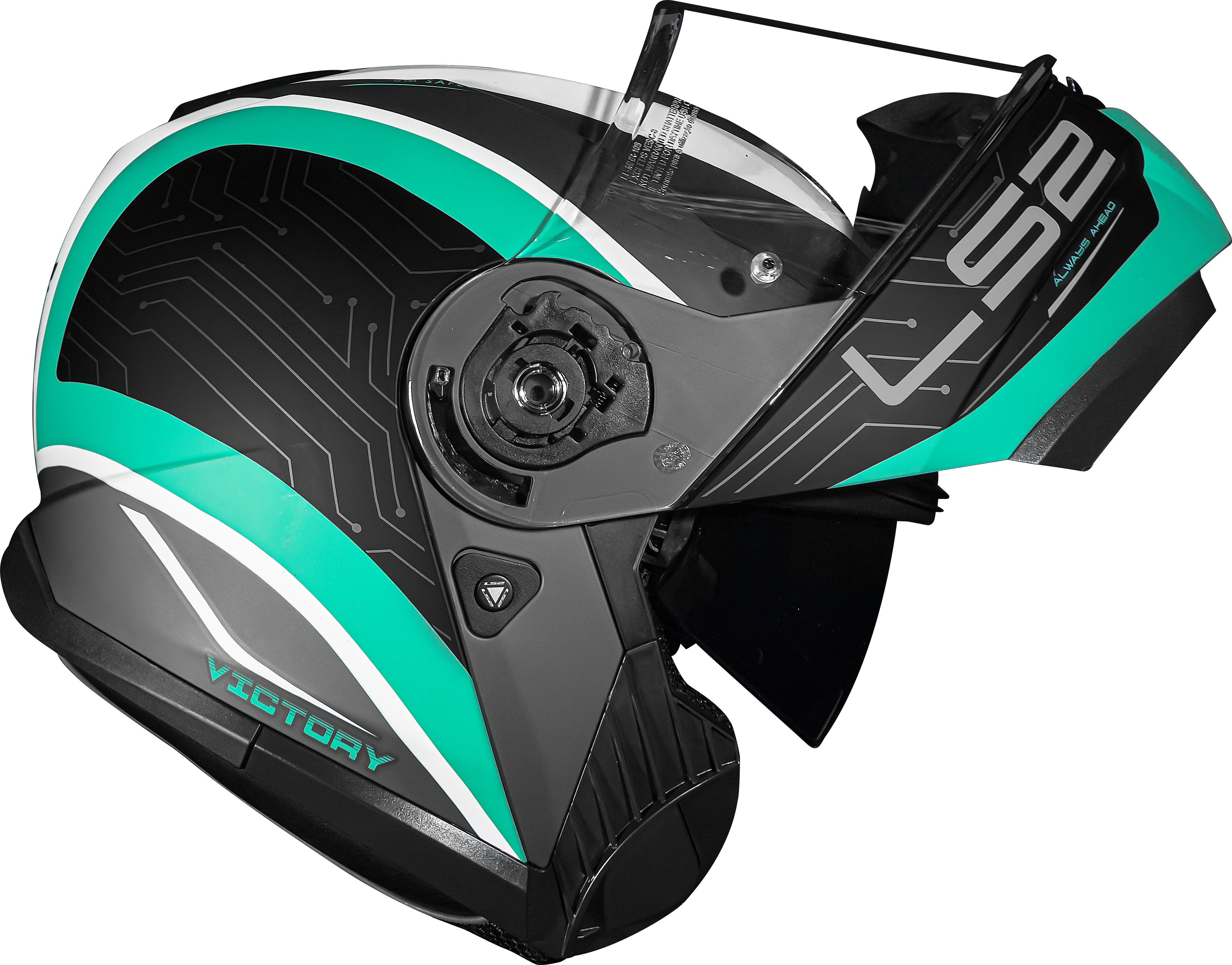 Capacete Ls2 Strobe II ff908 Victory Matt Preto Verde