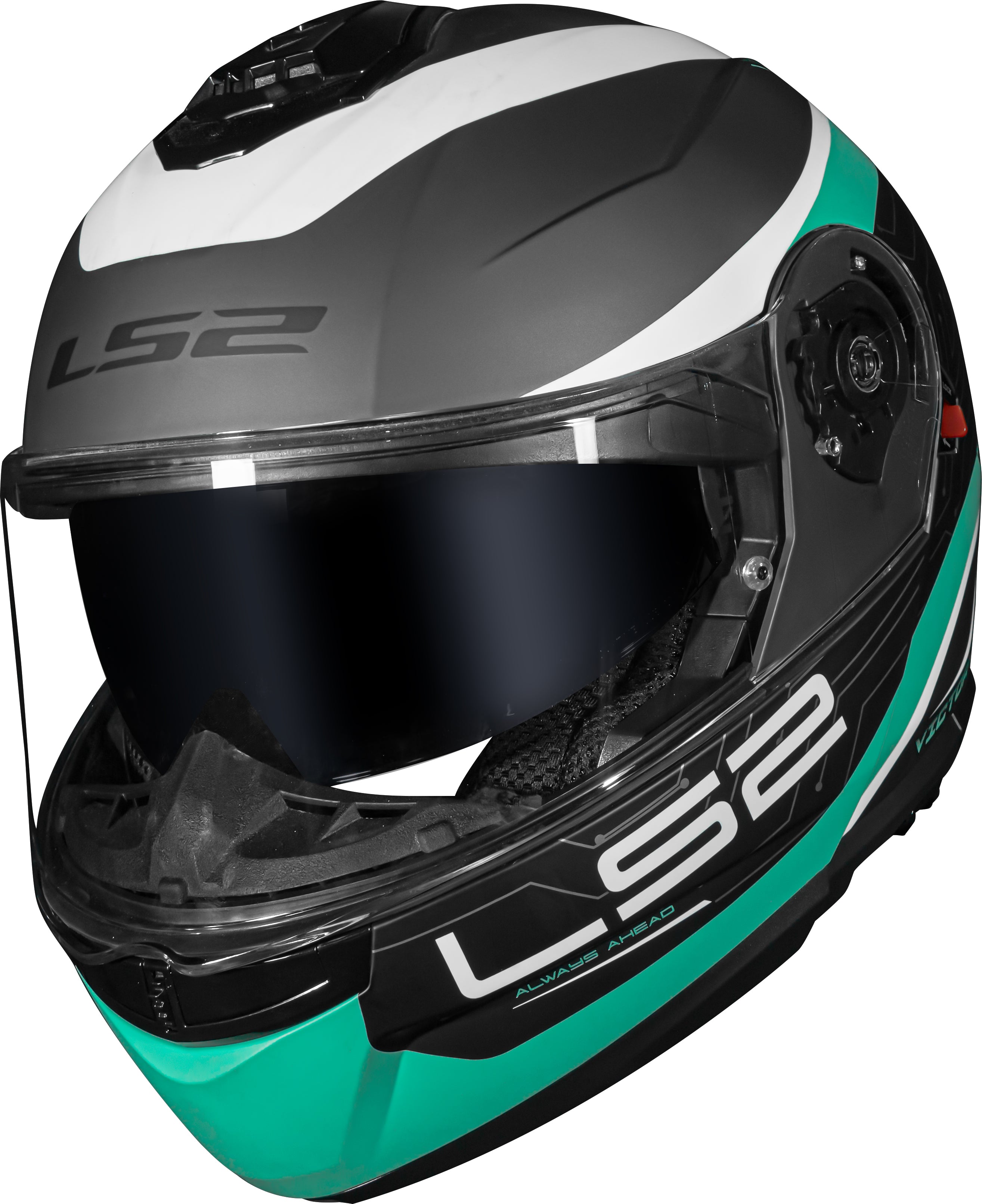 Capacete Ls2 Strobe II ff908 Victory Matt Preto Verde