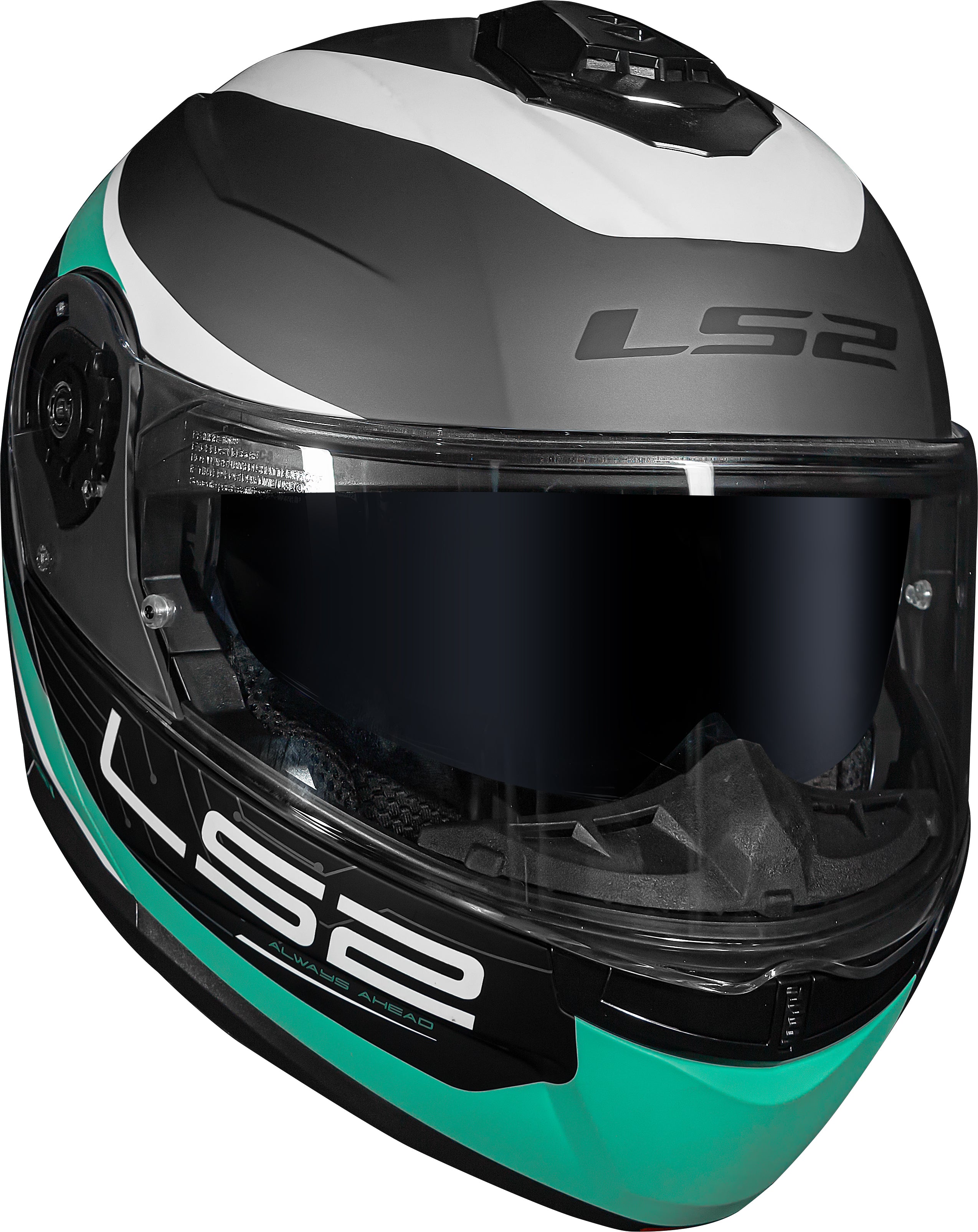 Capacete Ls2 Strobe II ff908 Victory Matt Preto Verde