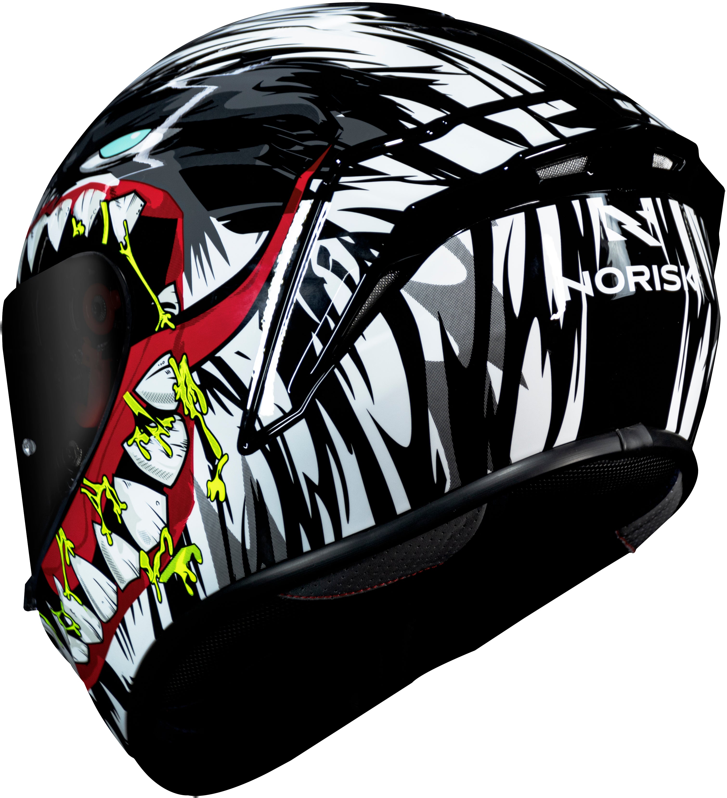 Capacete Norisk Supra Denver Hungry Branco Preto