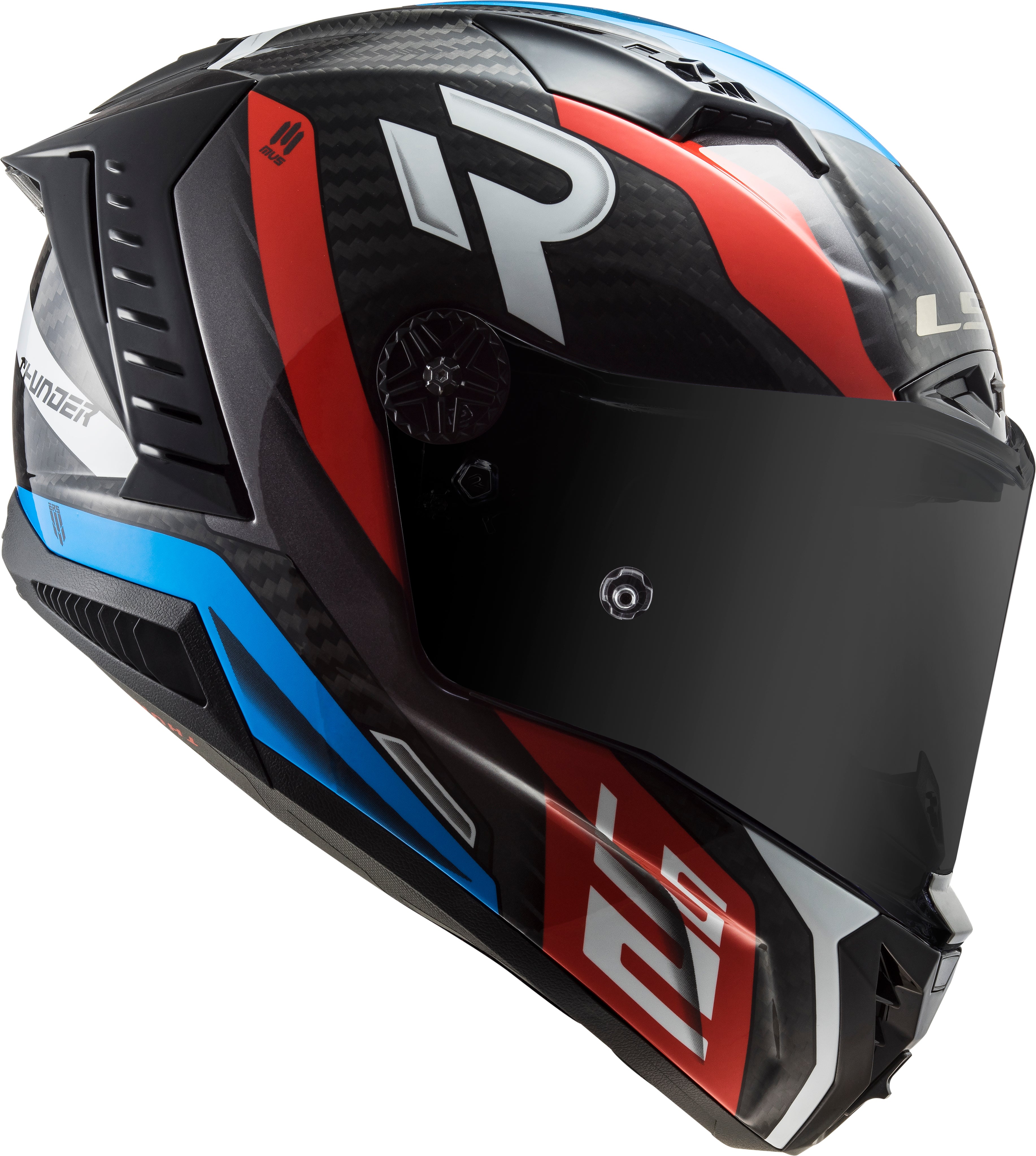 Capacete Ls2 ff805 Thunder Supra Azul Vermelho
