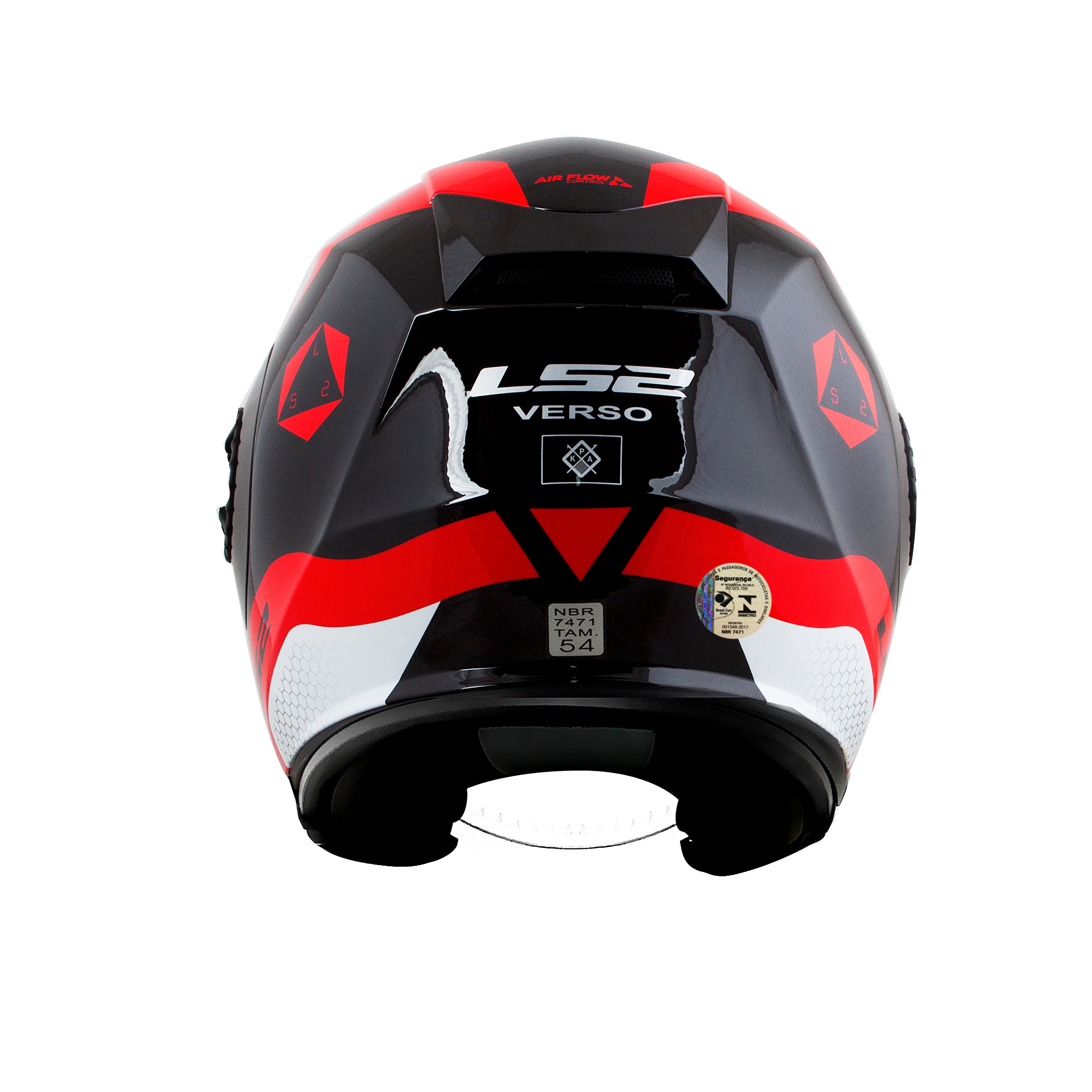 Capacete Ls2 Of570 Verso Technik Branco Vermelho