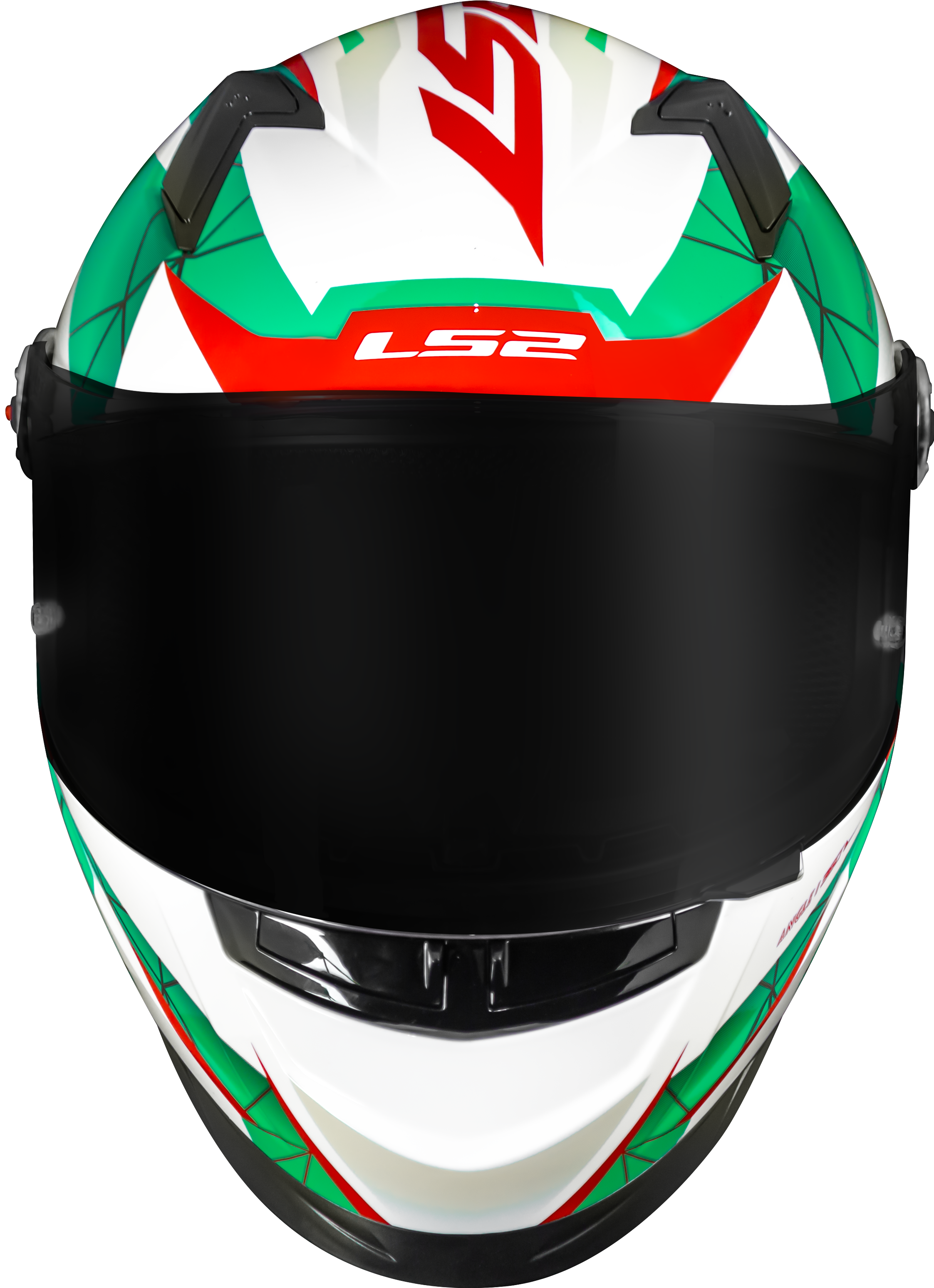Capacete Ls2 Ff358 Classic Draze Branco Verde Vermelho