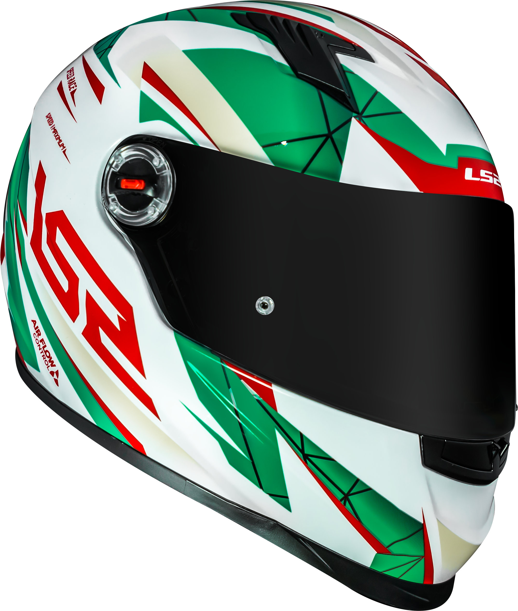 Capacete Ls2 Ff358 Classic Draze Branco Verde Vermelho