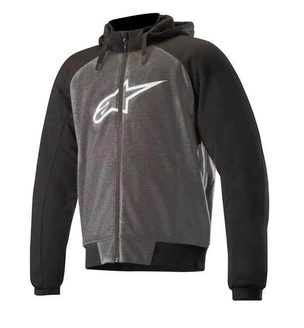JAQUETA ALPINESTARS CHROME SPORT HOODIE ANTHRACTITE PRETO BRANCO