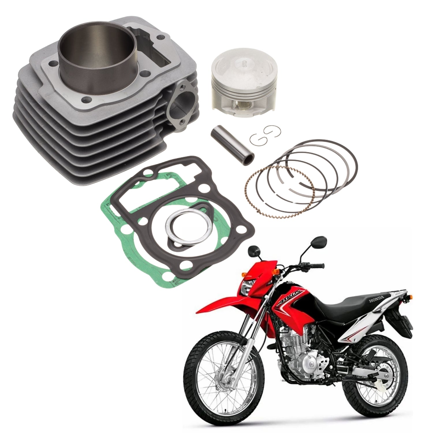 Kit Cilindro Pistão Juntas Travas Aneis Rik KMP