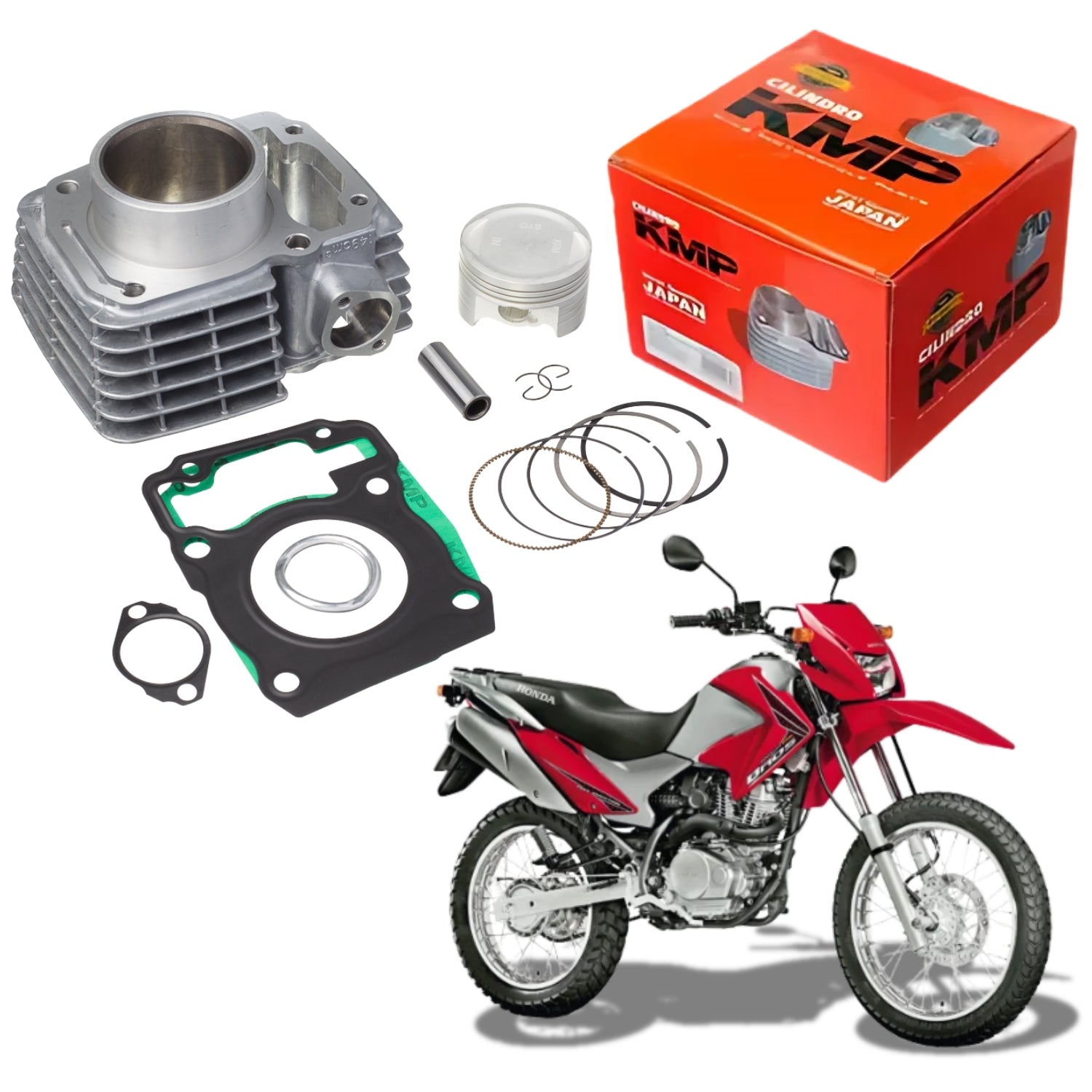 Kit Cilindro Pistão Juntas Travas Aneis Rik KMP
