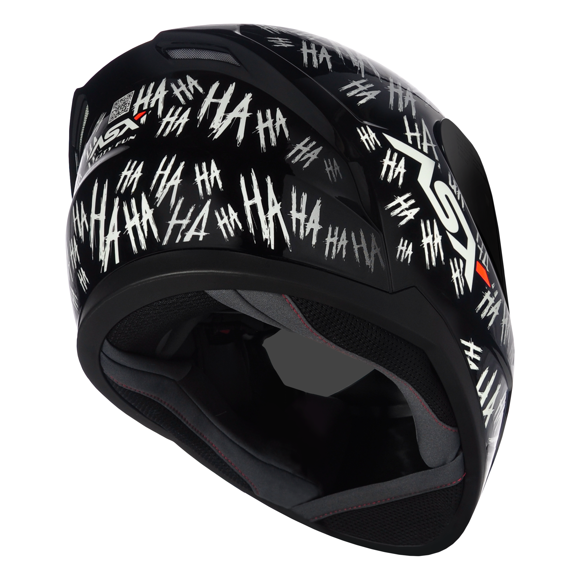 Capacete ASX City Fun Brilho Preto/Branco