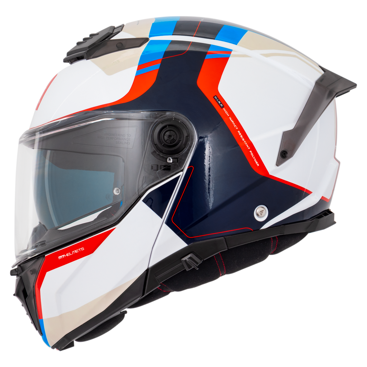 Capacete Mt Helmets Atom 2 SV Emalla C7 Branco Brilho