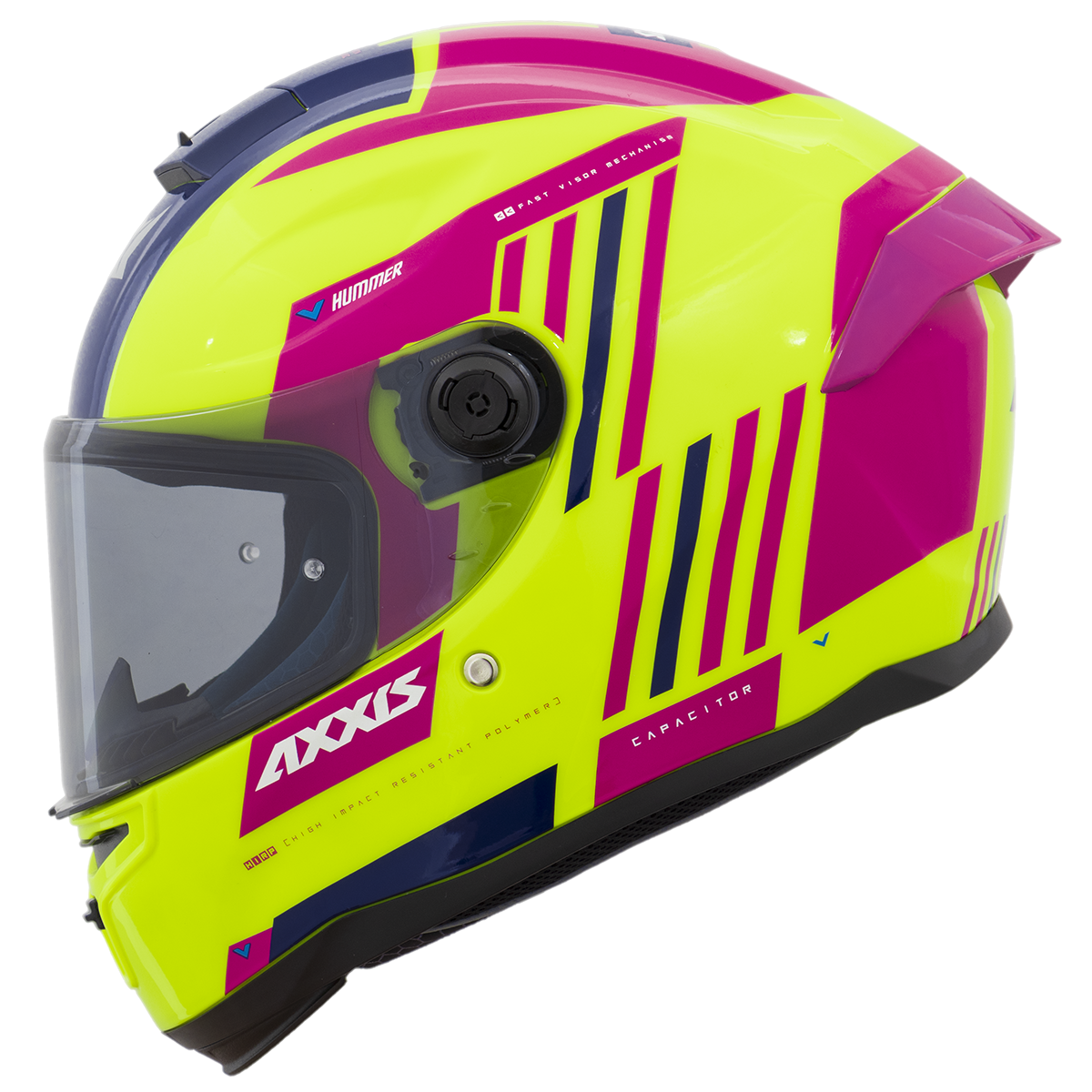 Capacete Axxis Hummer Capacitor C8 Rosa Flourescente Brilho