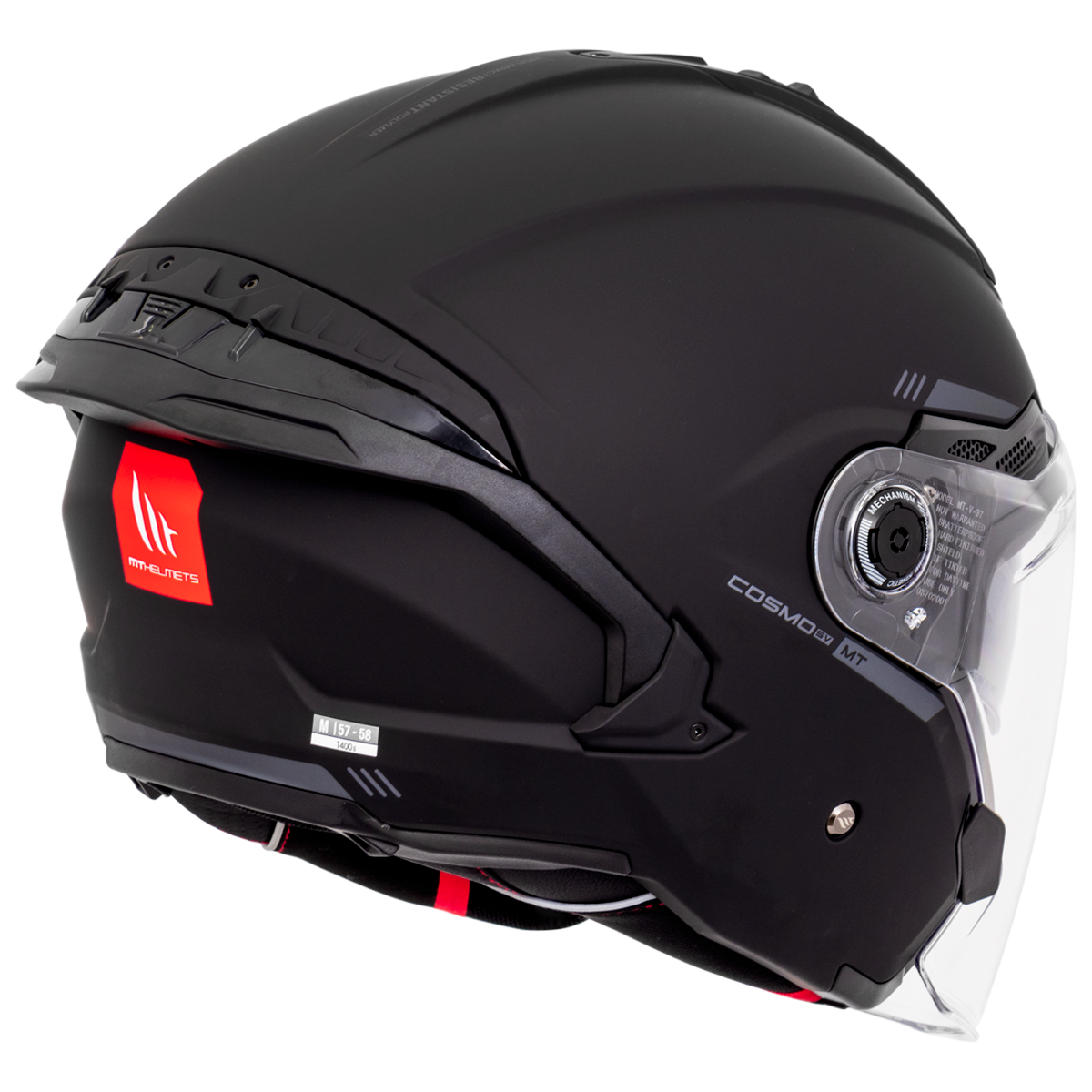 Capacete Mt Helmets Cosmo SV Solid A1 Preto Matte