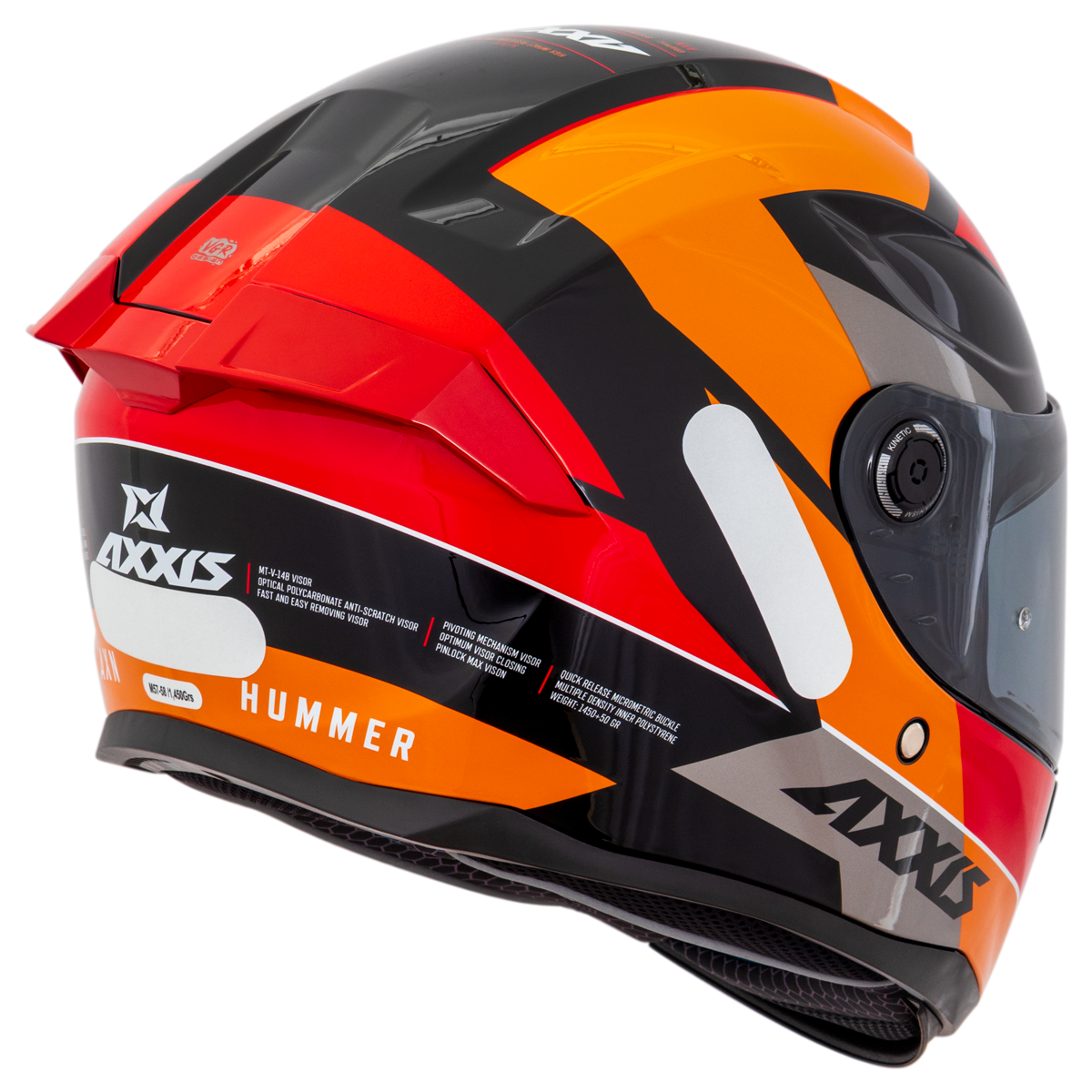 Capacete Axxis Hummer AXN B14 Laranja Brilho