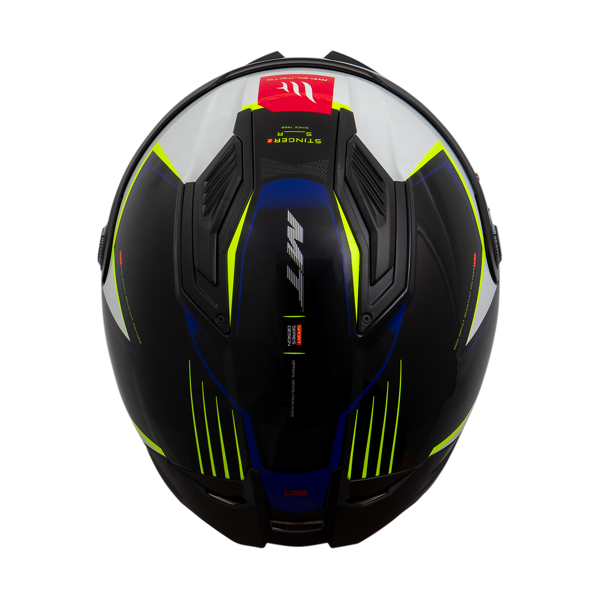 Capacete Mt Helmets Stinger 2 Sr B10 Amarelo Flourescente Brilho