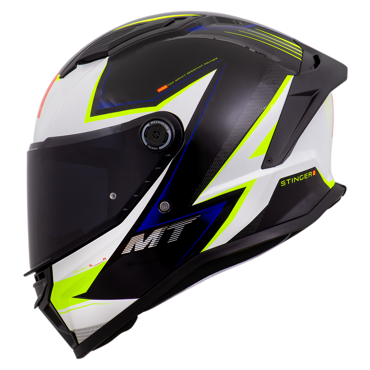 Capacete Mt Helmets Stinger 2 Sr B10 Amarelo Flourescente Brilho