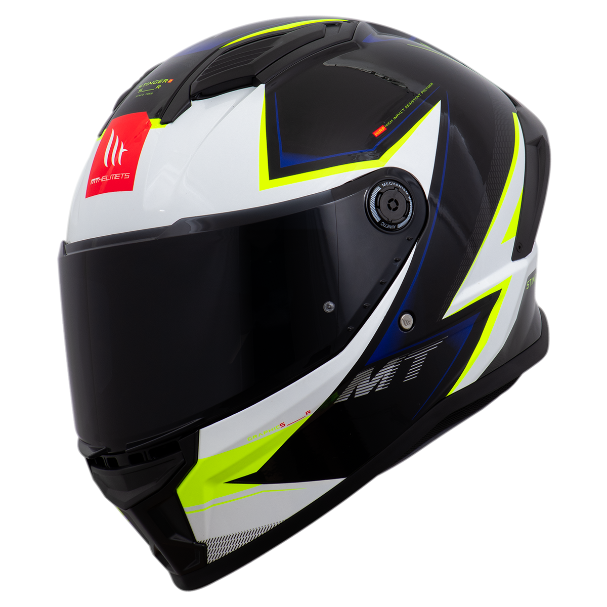 Capacete Mt Helmets Stinger 2 Sr B10 Amarelo Flourescente Brilho