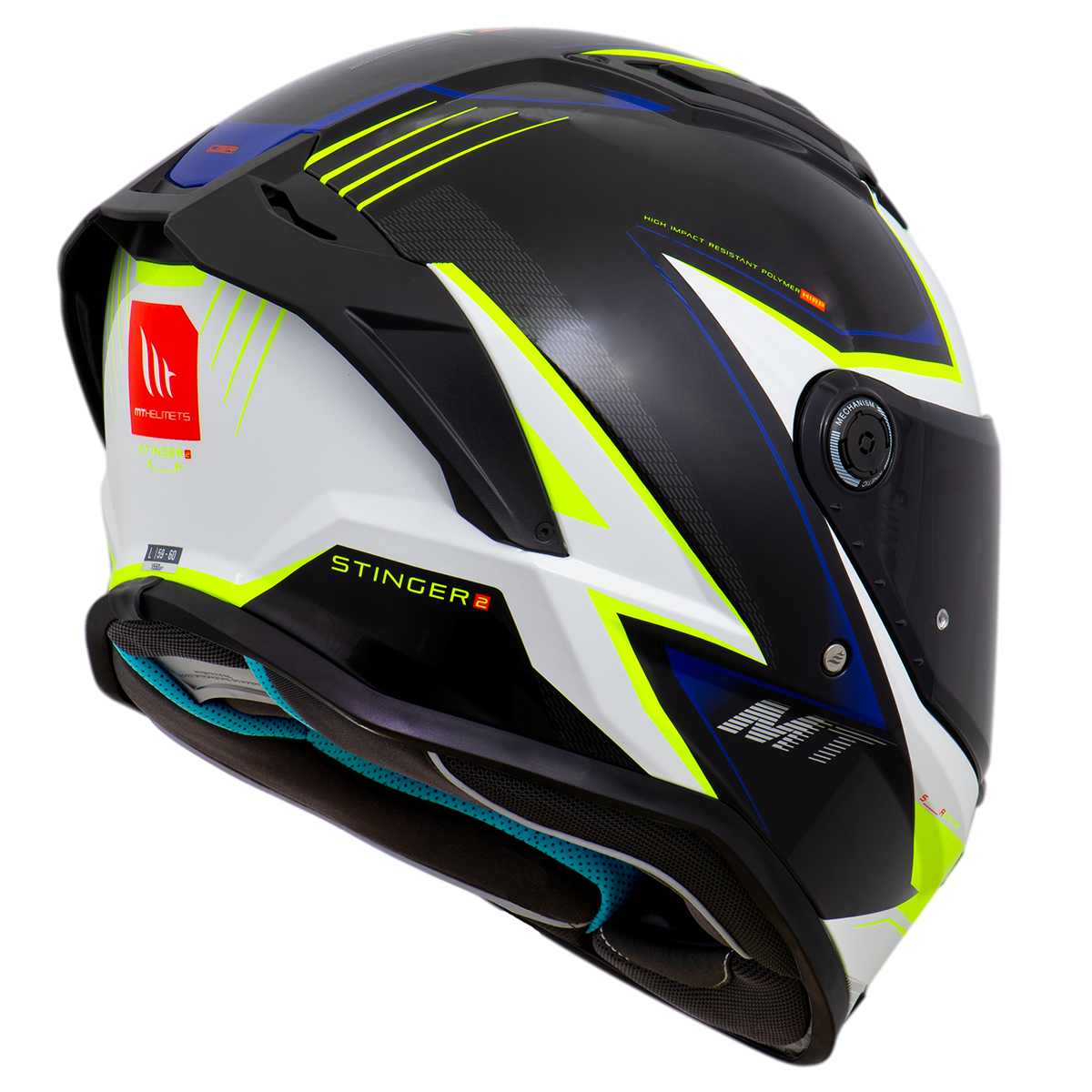 Capacete Mt Helmets Stinger 2 Sr B10 Amarelo Flourescente Brilho