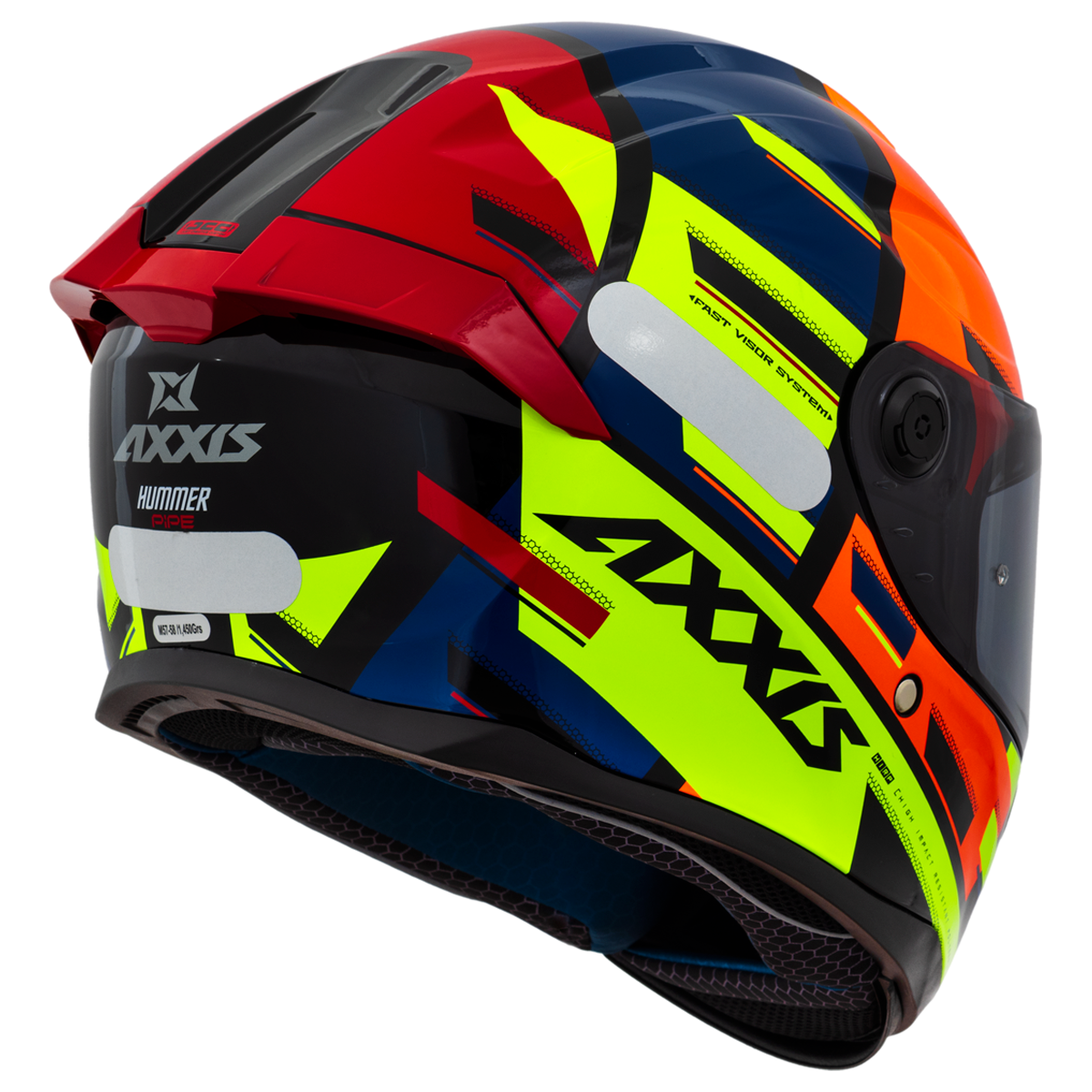 Capacete Axxis Hummer Pipe A3 Amarelo Flourescente Brilho