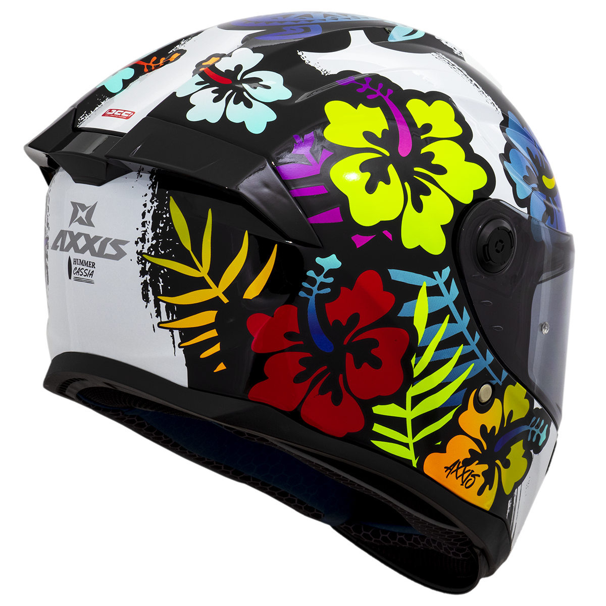 Capacete Axxis Hummer Cassia A0 Branco Perolado Brilho