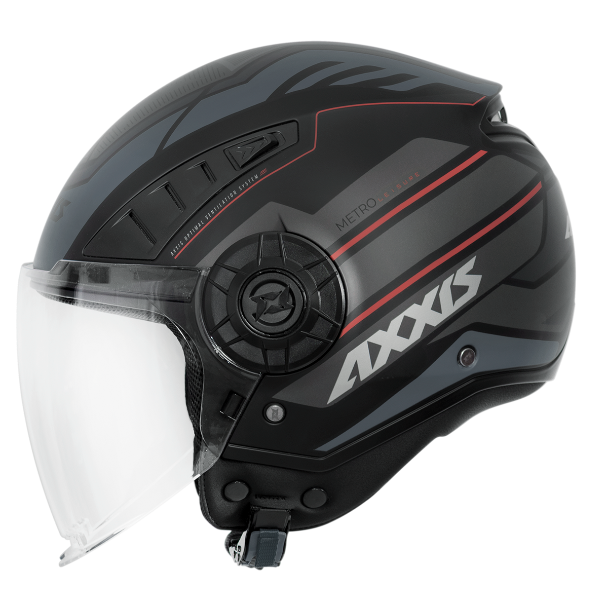 Capacete Axxis Metro Leisure B25 Vermelho matte