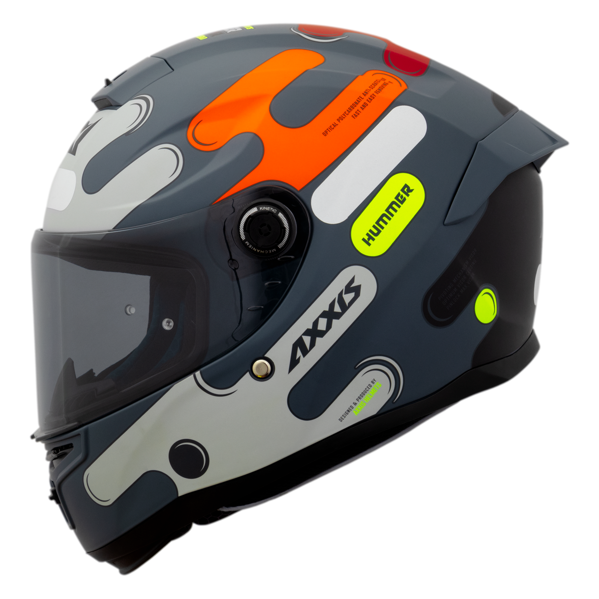 Capacete Axxis Hummer Liquer C14 Cinza Matte
