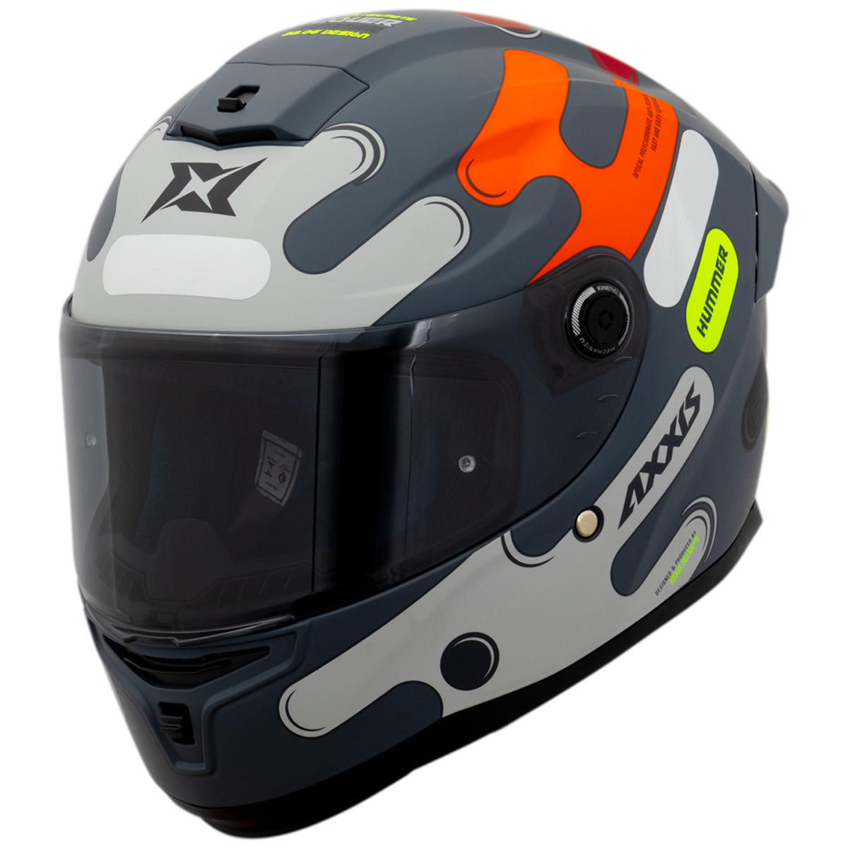 Capacete Axxis Hummer Liquer C14 Cinza Matte