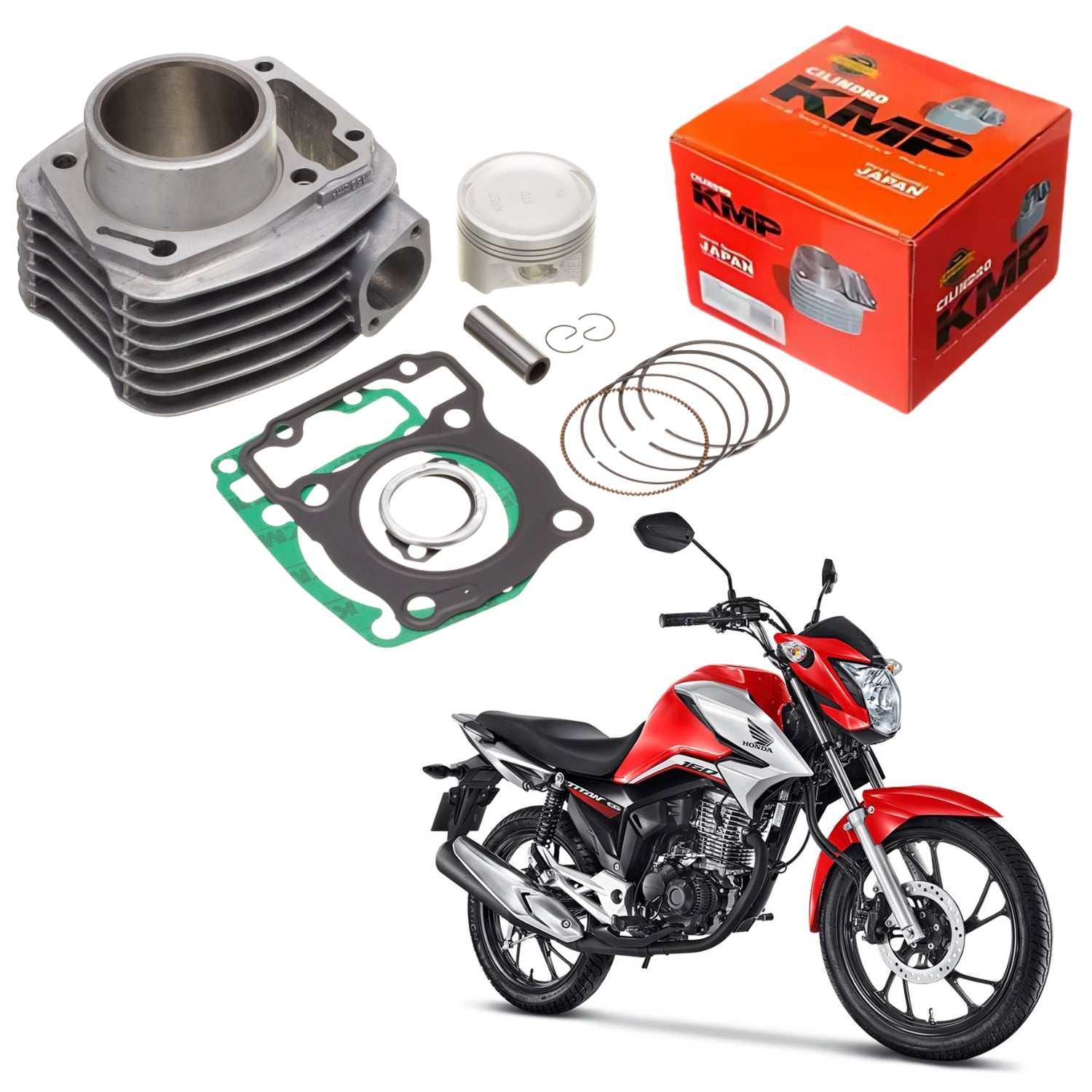Kit Cilindro Pistão Juntas Travas Aneis Rik KMP