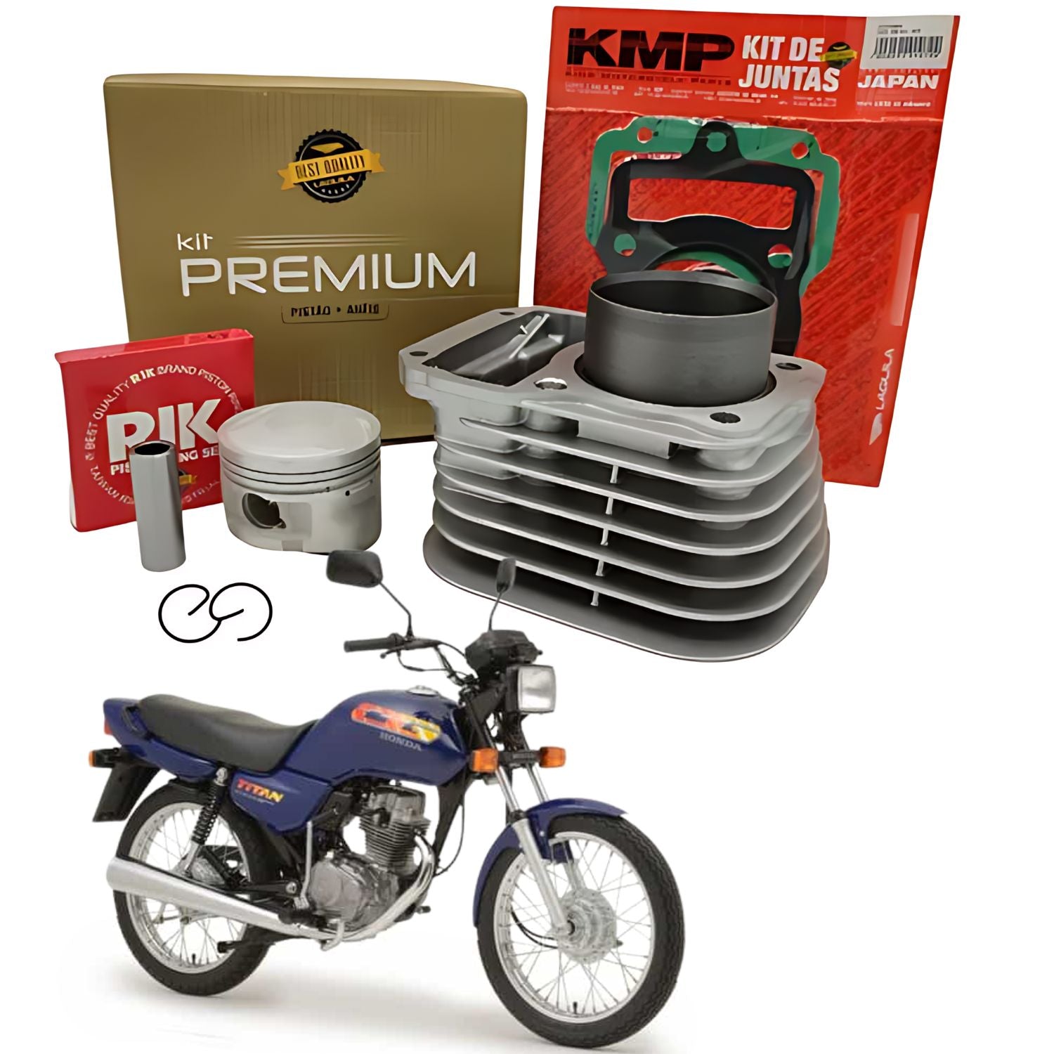 KIT PREMIUM COM CILINDRO PISTAO KMP HONDA CG 125 1992
