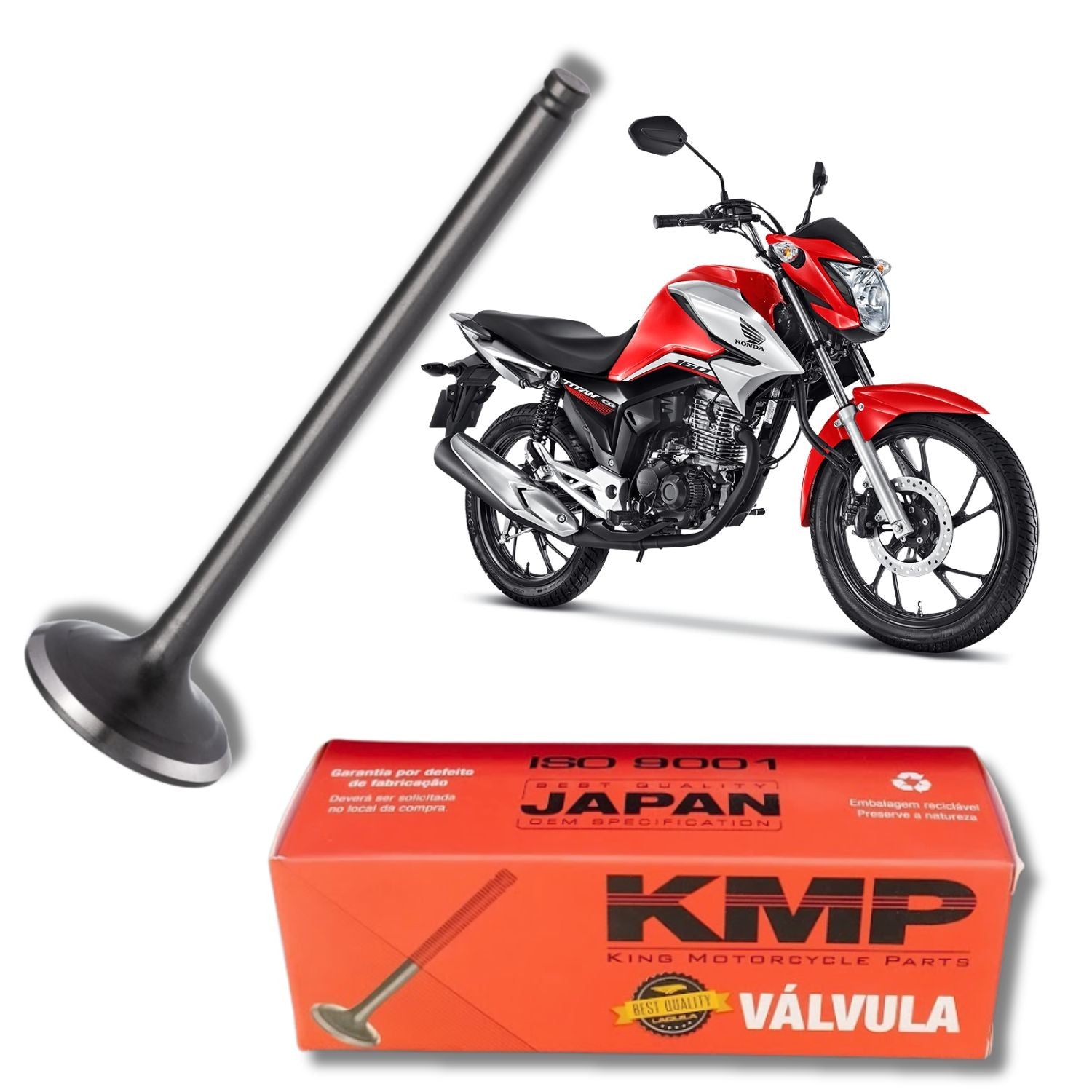 Válvula Escape KMP Cg Titan Fan Nxr Bros 160 2016 A 2025