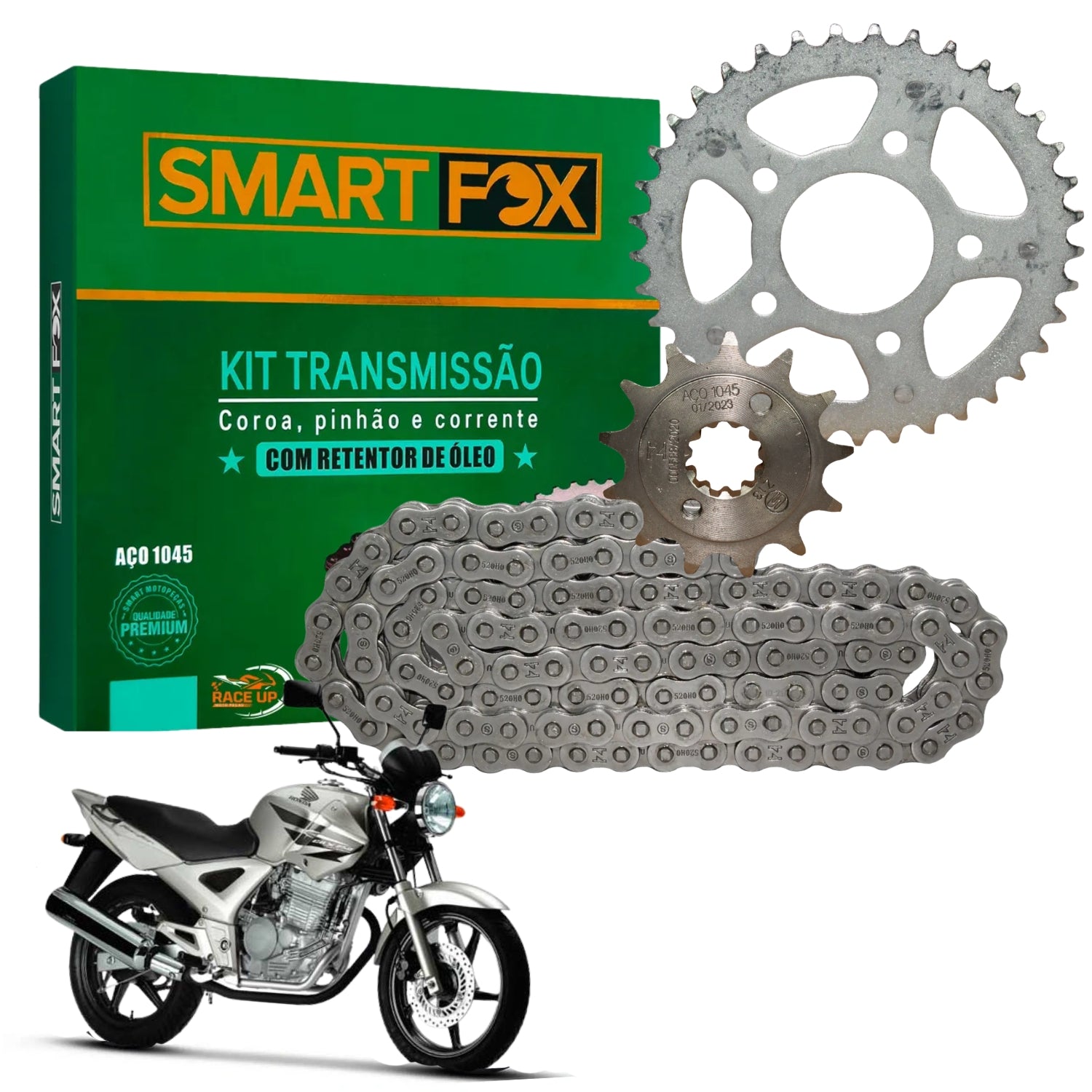 Kit Relação Transmissão Cbx Twister 250 2001-2008