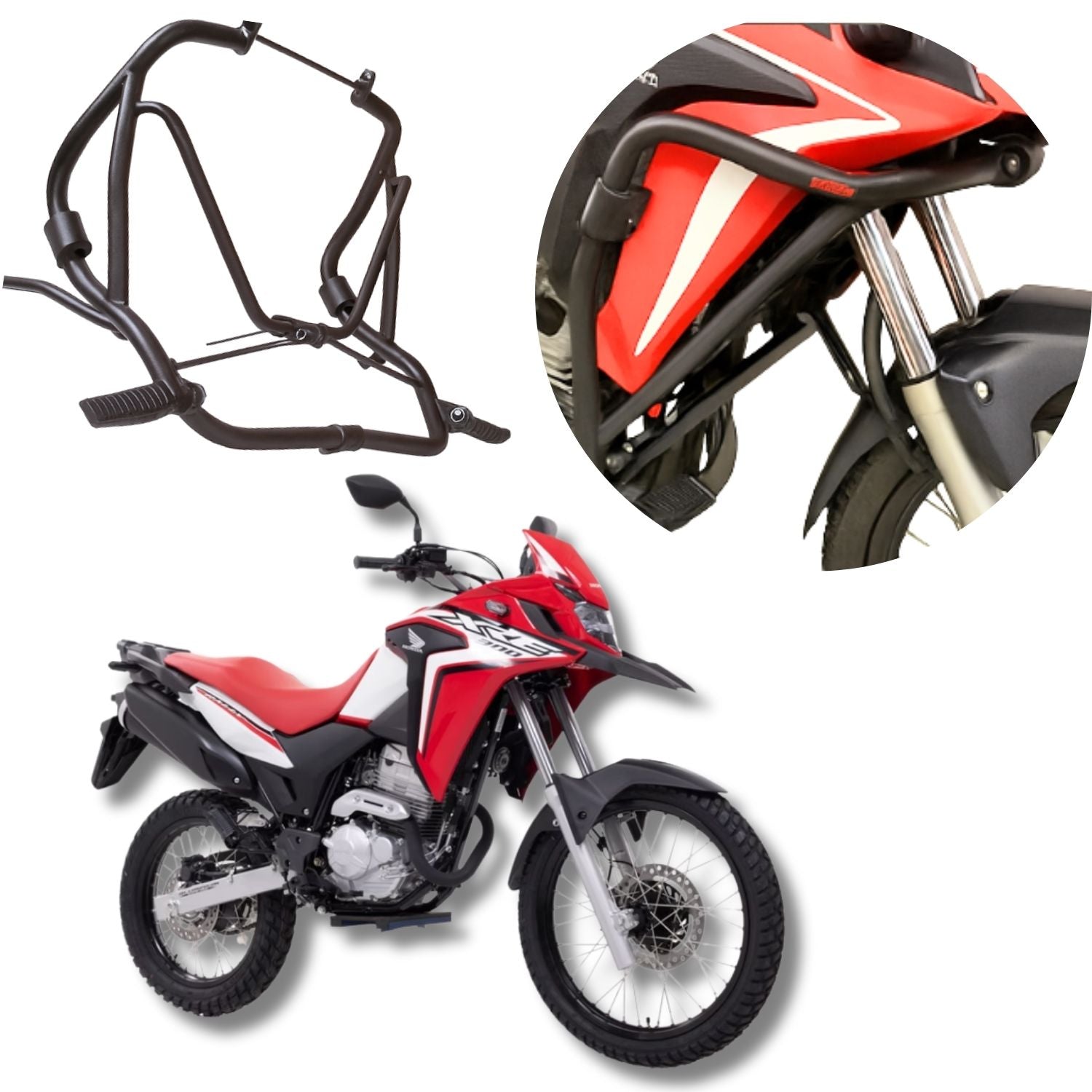 Protetor De Motor E Carenagem Honda Xer 300 Com Pedaleira